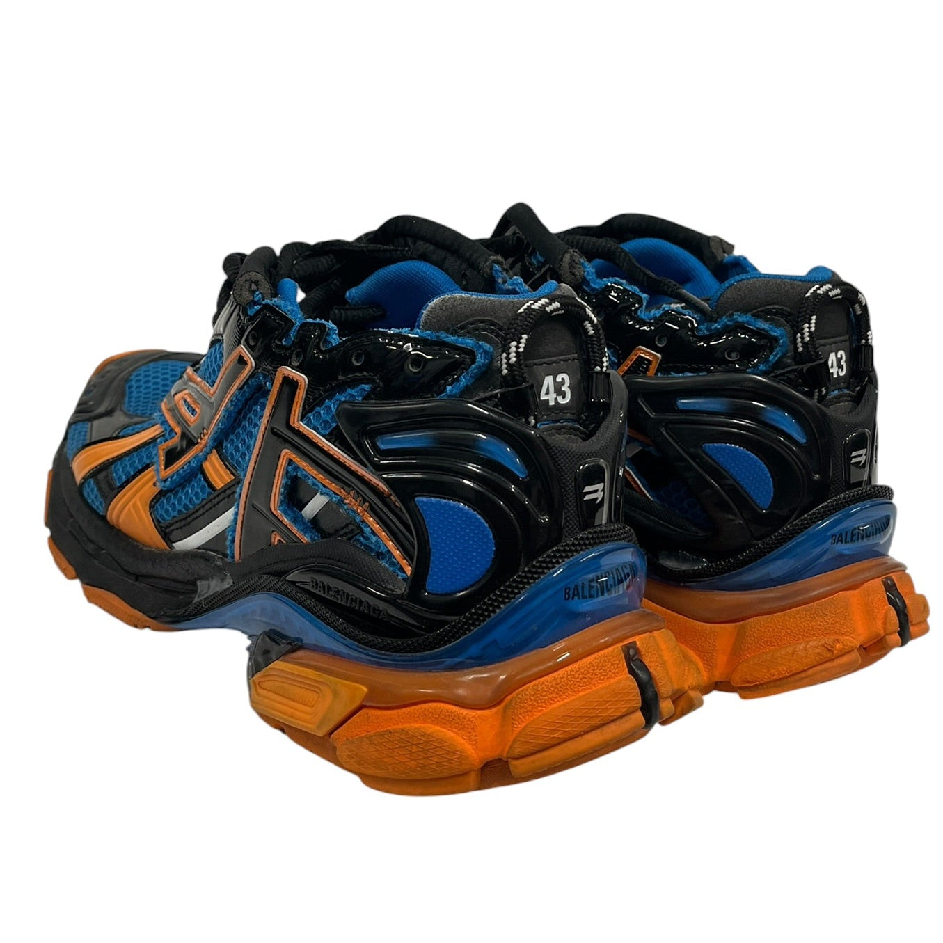 BALENCIAGA/Low-Sneakers/US 10/MLT/RUNNER 43 ORANGE/BLACK/BLUE view 2