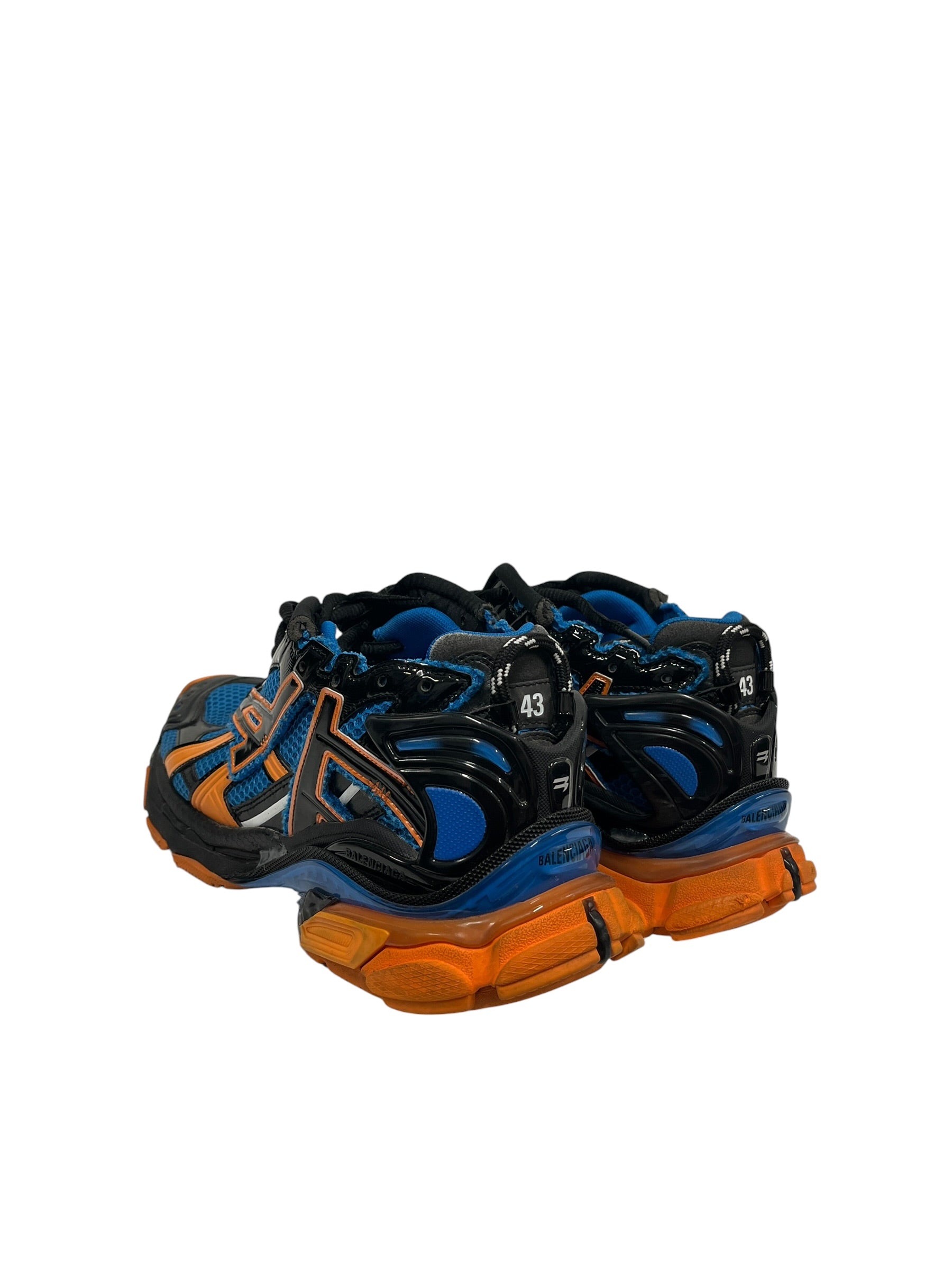 BALENCIAGA/Low-Sneakers/US 10/MLT/RUNNER 43 ORANGE/BLACK/BLUE view 2