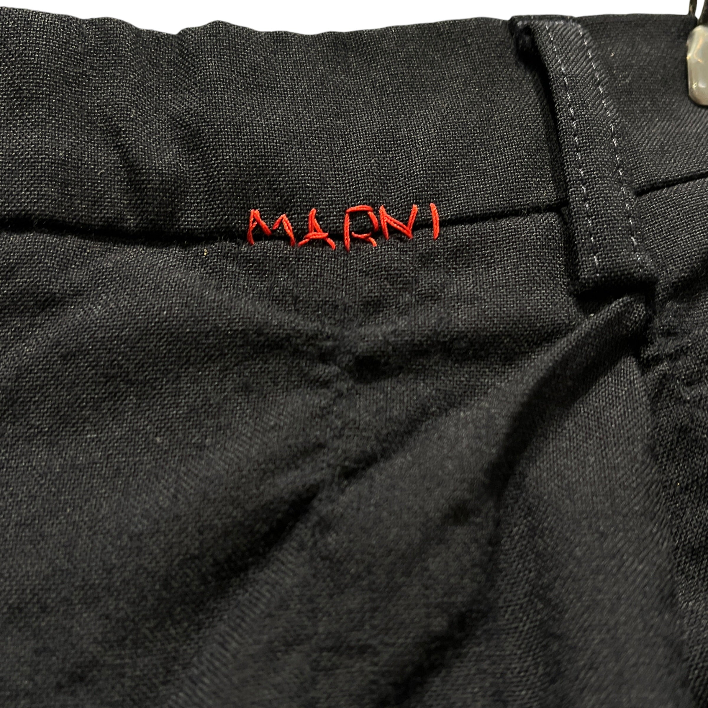 MARNI/Pants/56/Wool/NVY/Wide-Leg Pleated Marni Trouser view 7