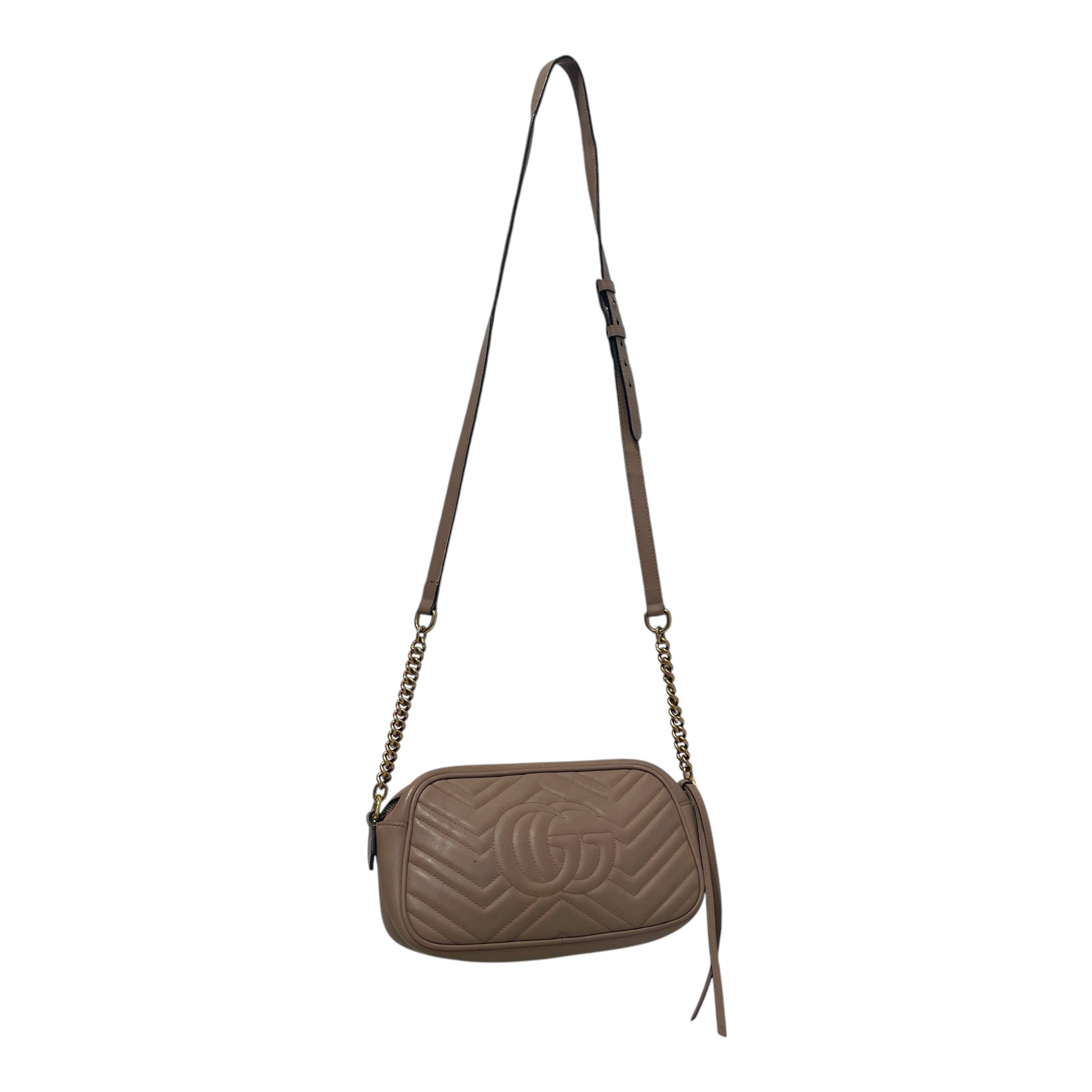 GUCCI/Cross Body Bag/Leather/PNK/Gucci Marmont view 4