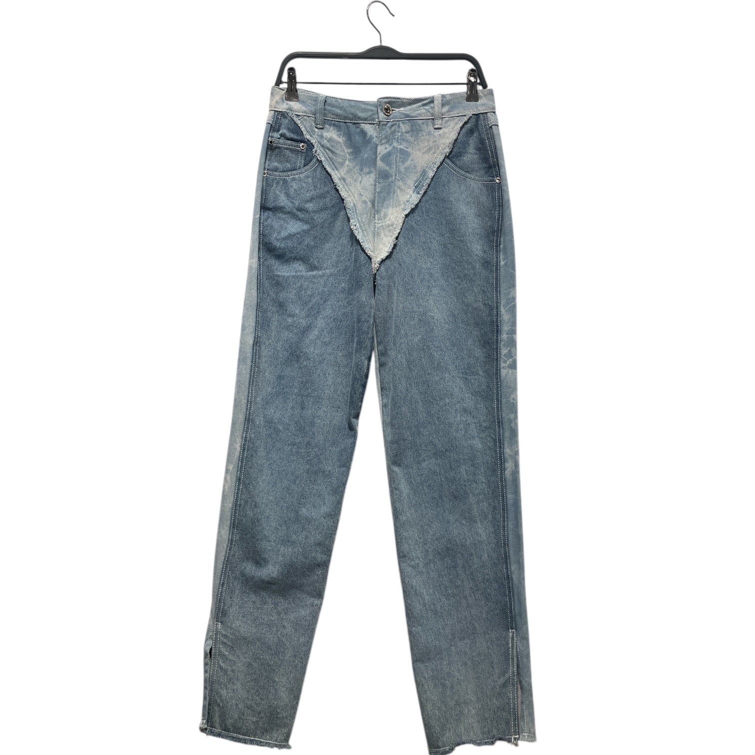 MANIERE DE VOIR/Straight Pants/10/All Over Print/Denim/BLU/ view 1
