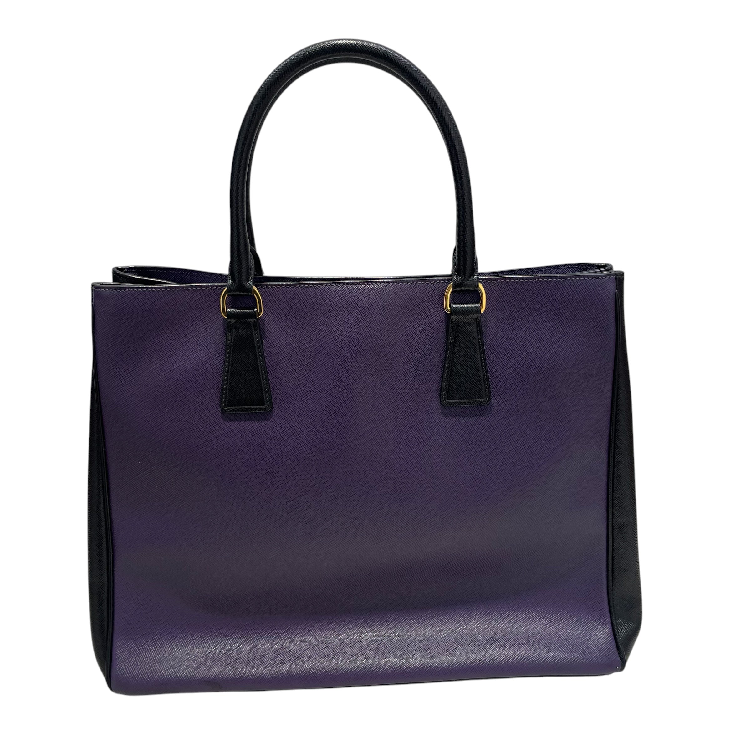 PRADA/Tote Bag/Leather/PPL/BLK SIDES,GLD HARDWARE view 2