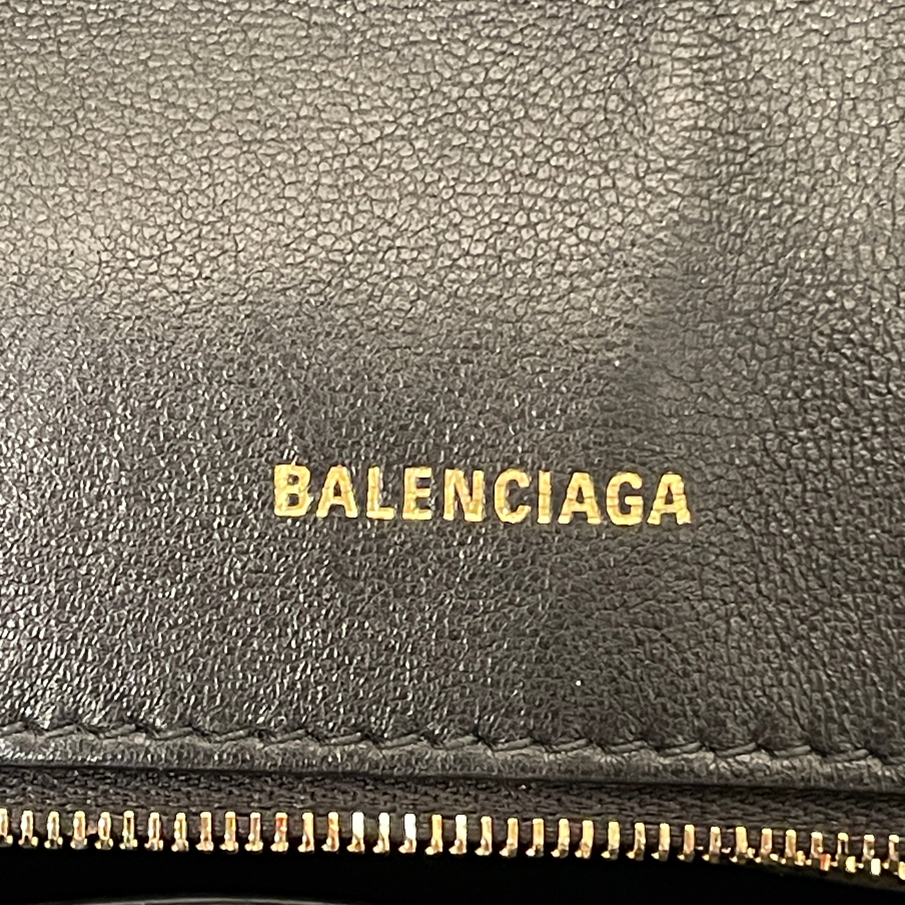 BALENCIAGA/Hand Bag/Leather/BLK/DOWNTOWN HOURGLASS view 6