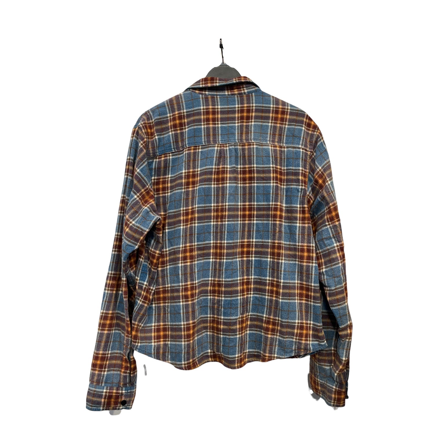 R13/Flannel Shirt/M/Cotton/MLT/Plaid/blue/orange flannel view 2