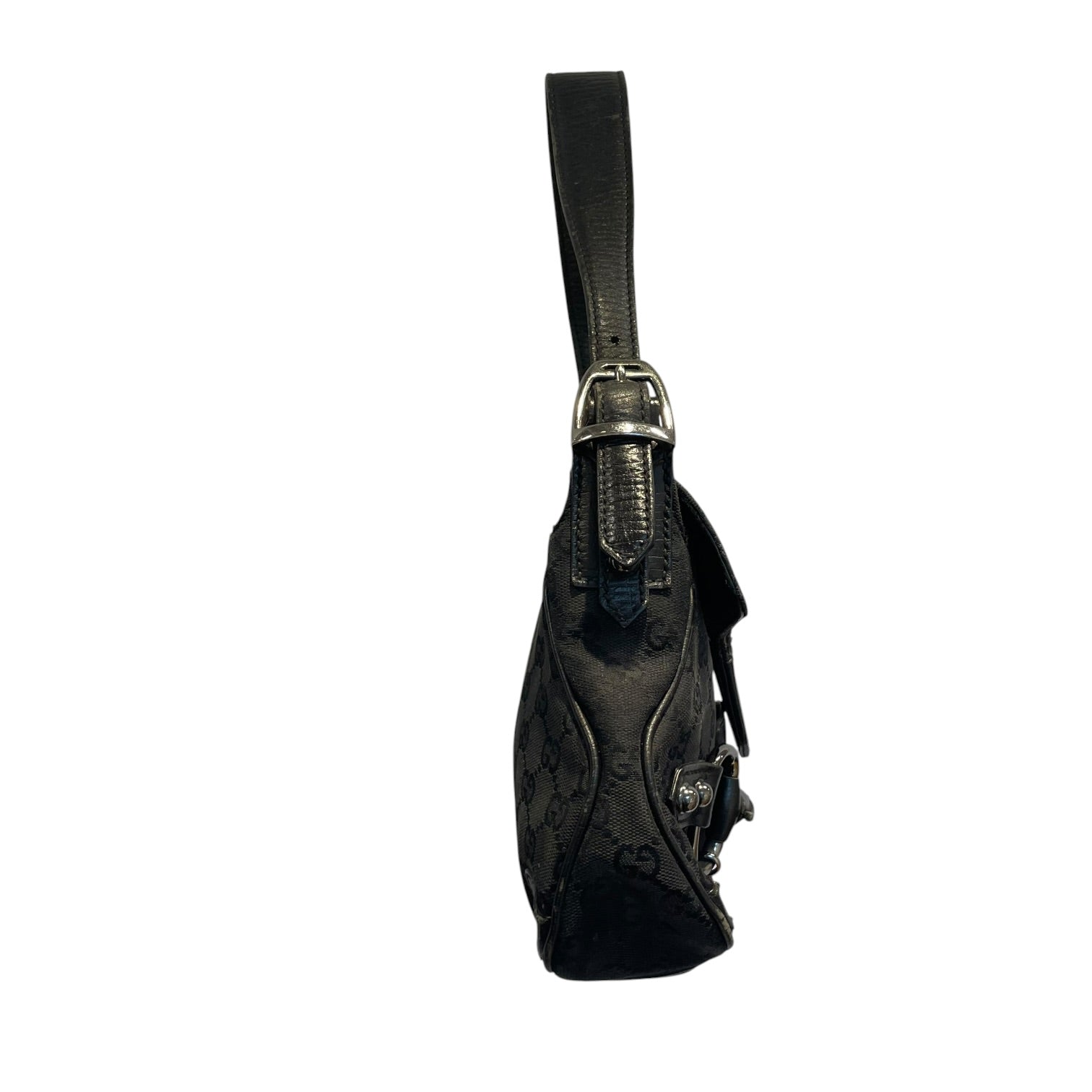 GUCCI/Hand Bag/Monogram/BLK/horsebit/2000s tomford era view 3
