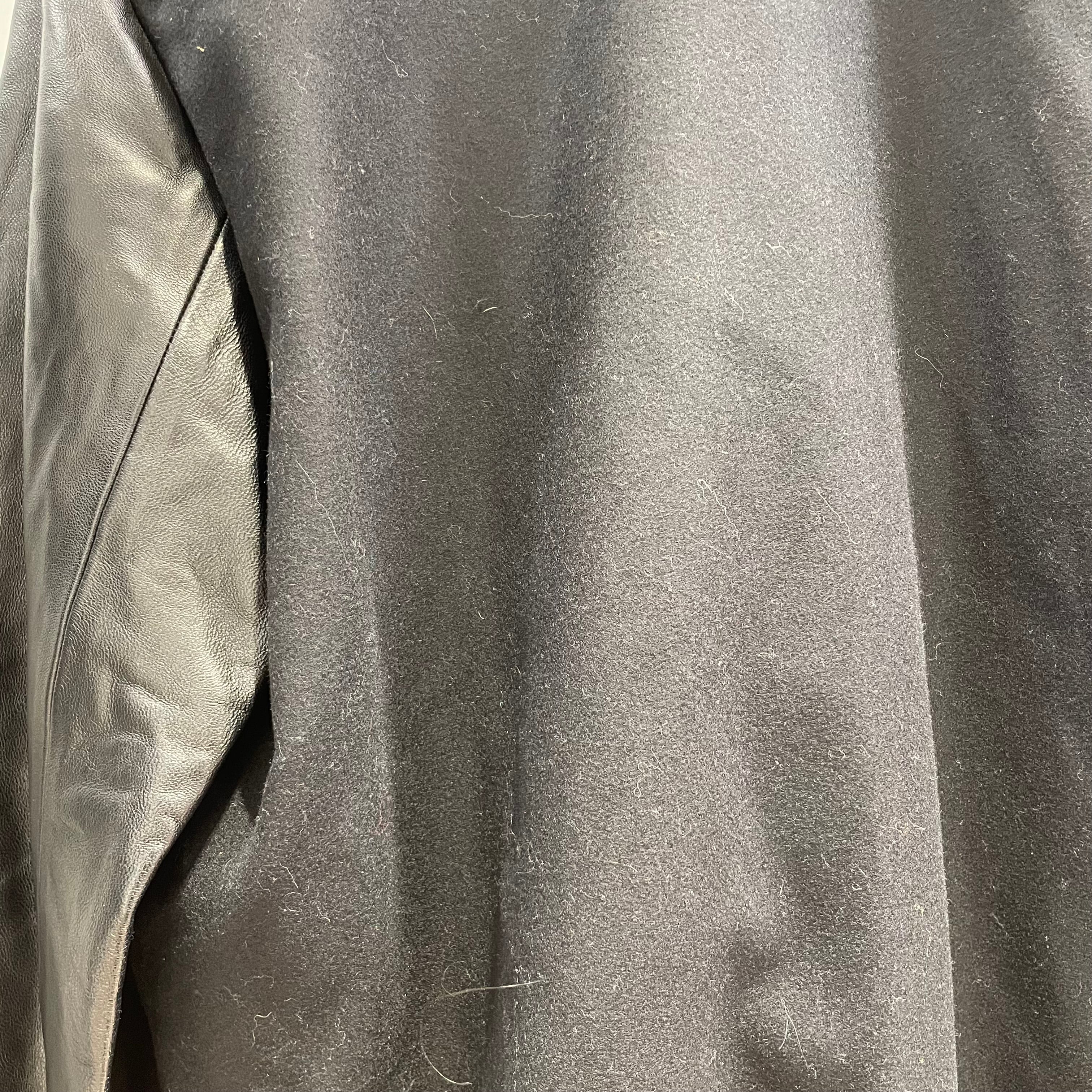 J.LINDEBERG/Jacket/S/Cotton/BLK/VARSITY JKT LETHR SLVE view 4