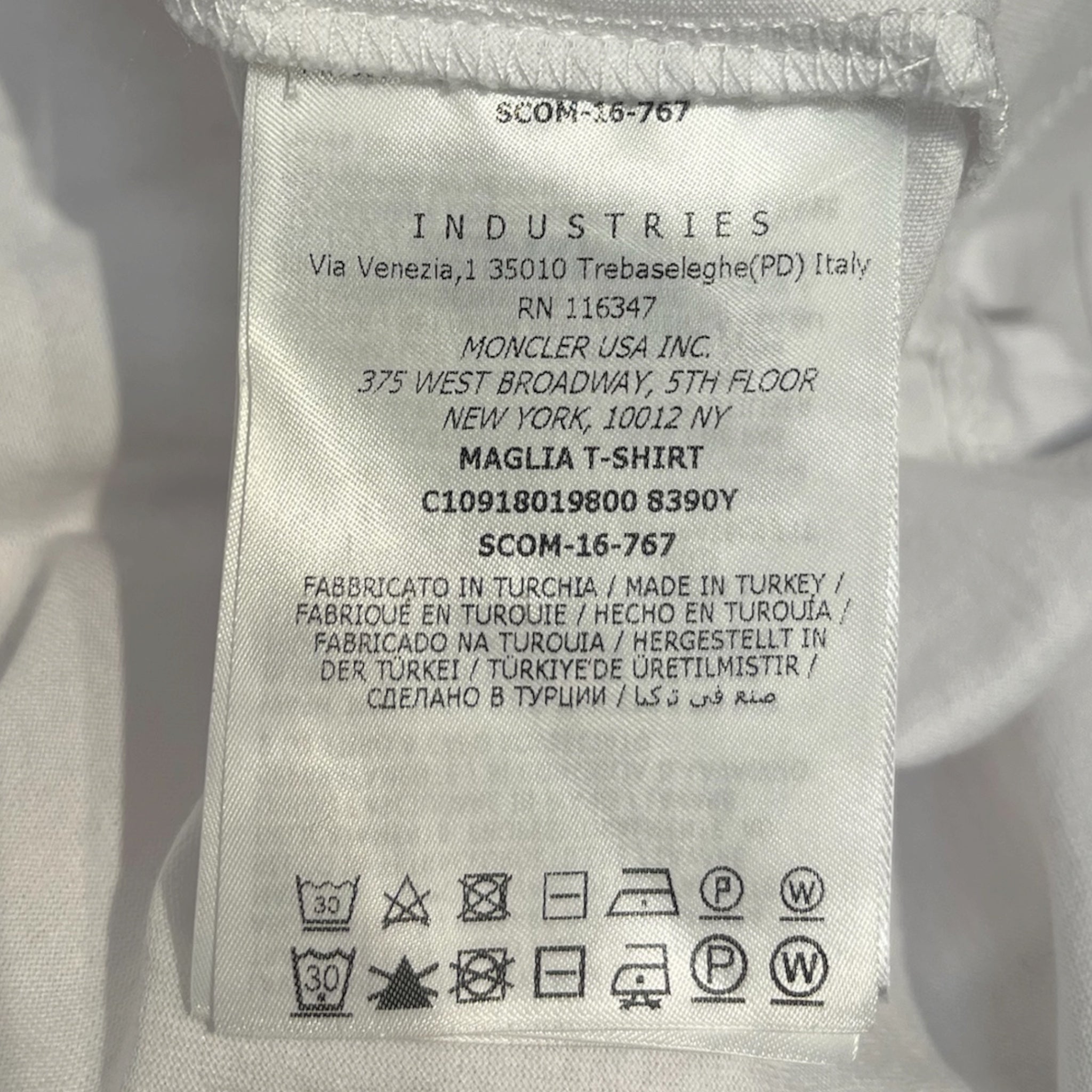 MONCLER/T-Shirt/XL/Cotton/WHT/POCKET T SIZE view 4