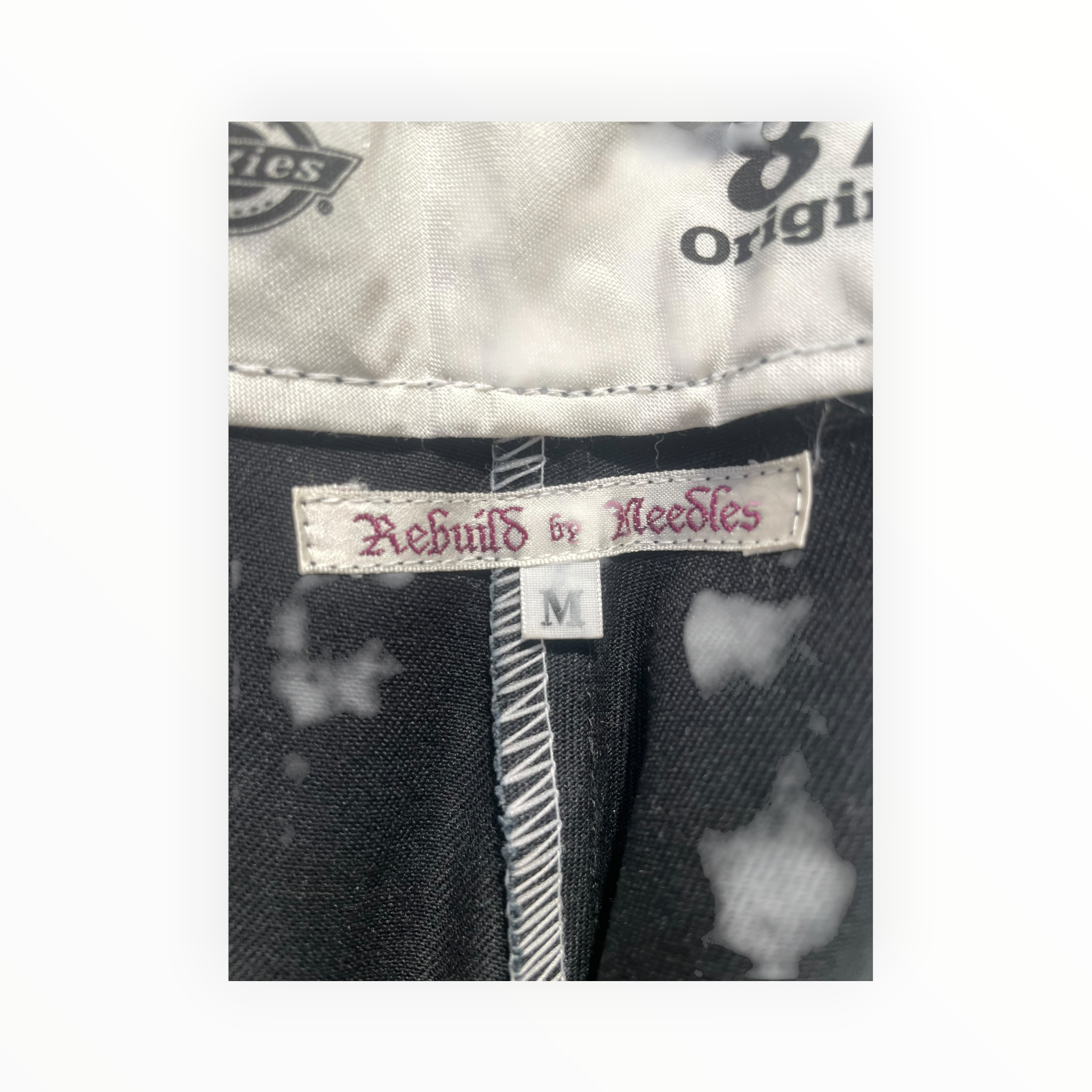Rebuild by Needles/Straight Pants/34/Cotton/BLK/PURPLE SITCHING view 3