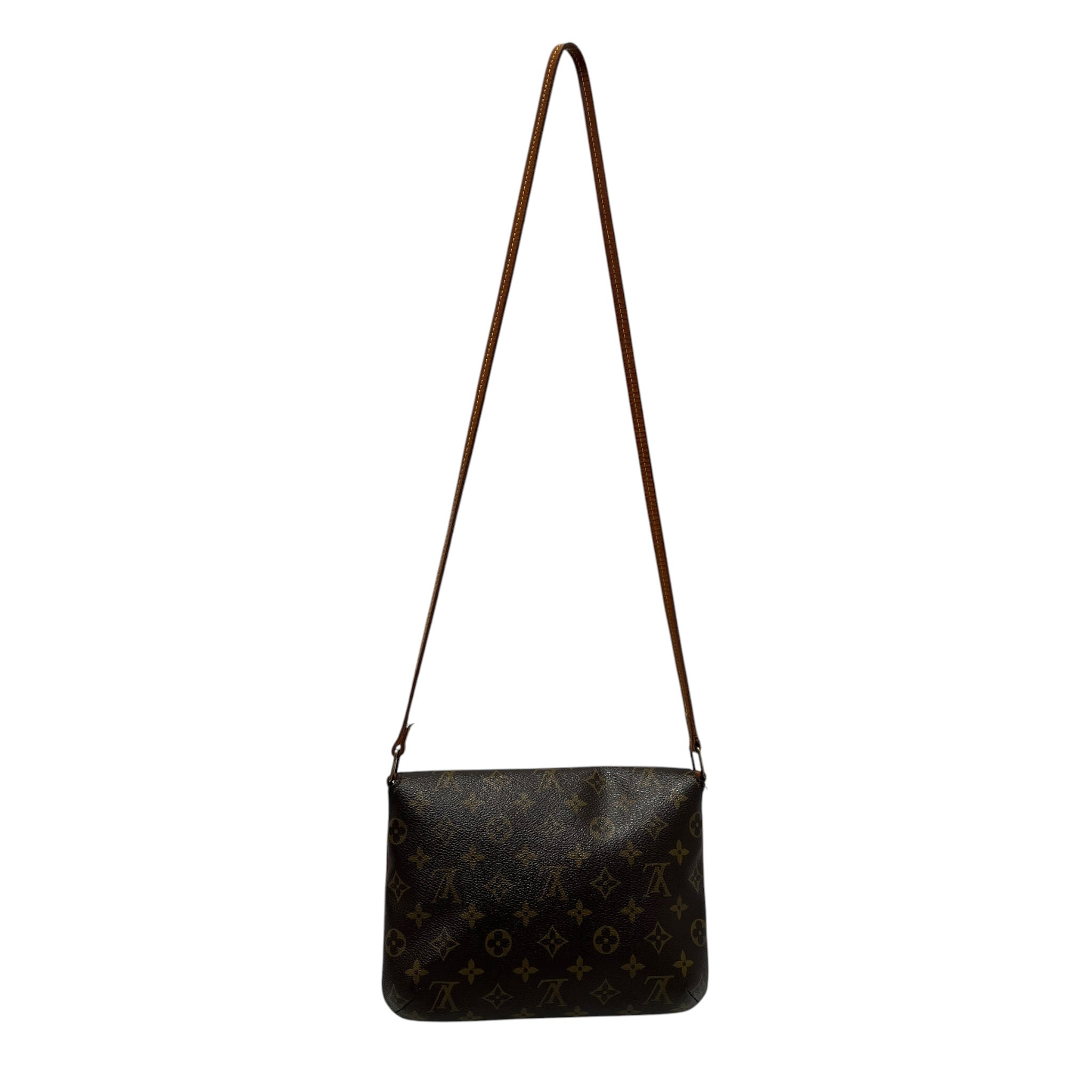 LOUIS VUITTON/Cross Body Bag/Monogram/Leather/BRW/MUSETTE TANGO/THIN STRAP view 2