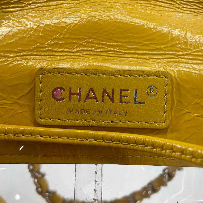 CHANEL/Backpack/Leather/YEL/AQUARIUM QUILTED PVC