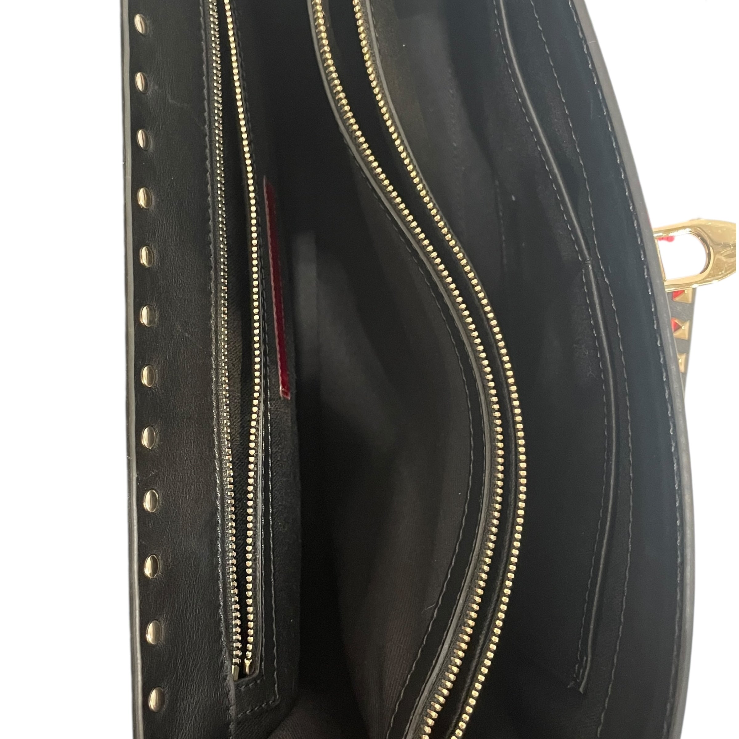 VALENTINO GARAVANI/Cross Body Bag/Leather/BLK/Rockstud Shoulder Bag Studded view 3