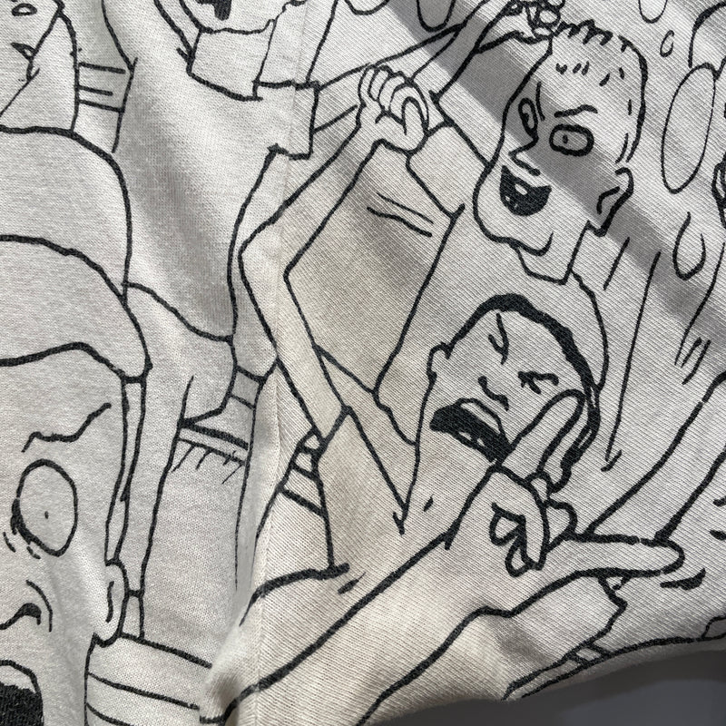 Vintage/T-Shirt/Cotton/WHT/All Over Print/&