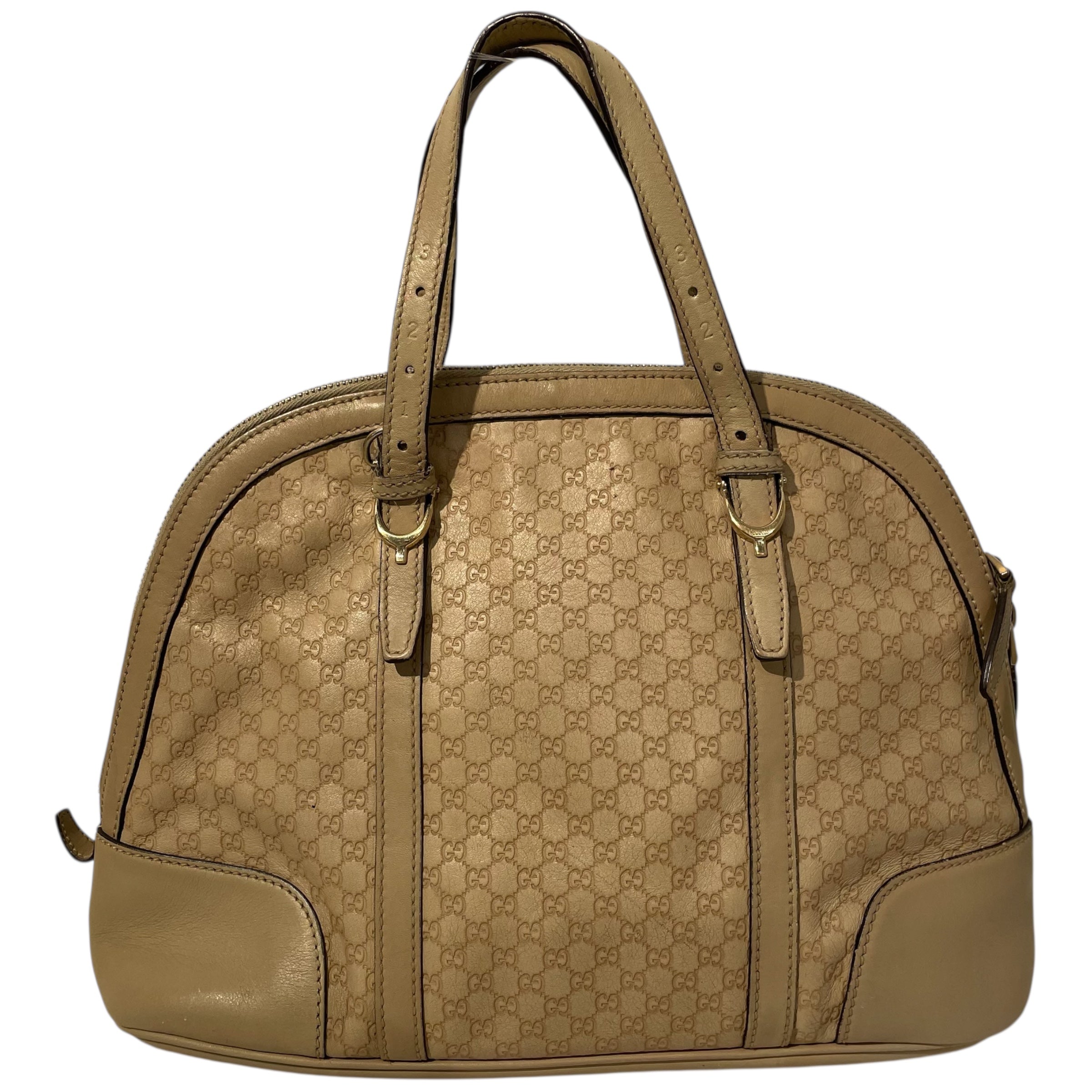GUCCI/Cross Body Bag/Monogram/Leather/CRM/microguccissima small nice top view 2