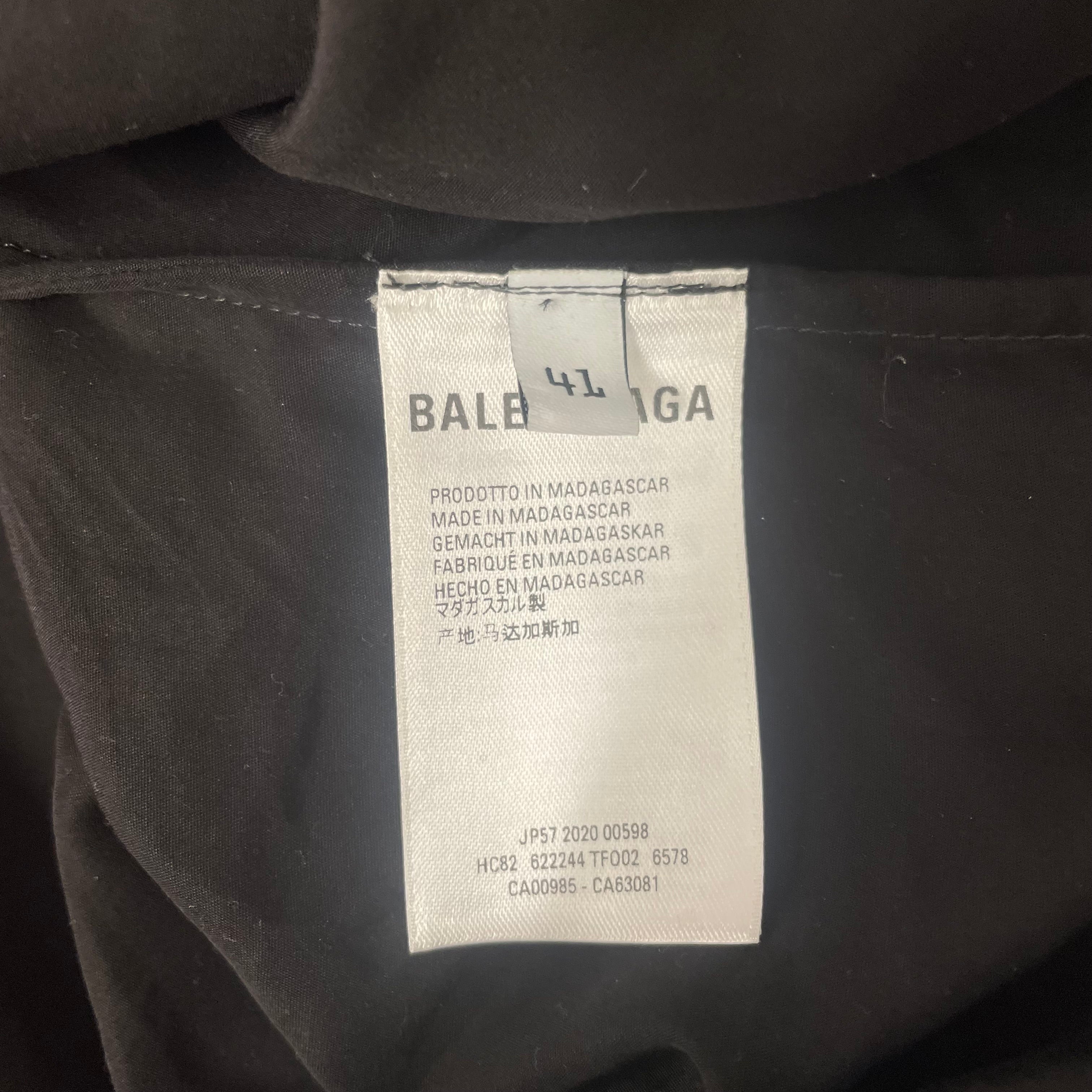 BALENCIAGA/LS Shirt/L/Linen/BLK/Hombre Check/Red/black Gradient view 4