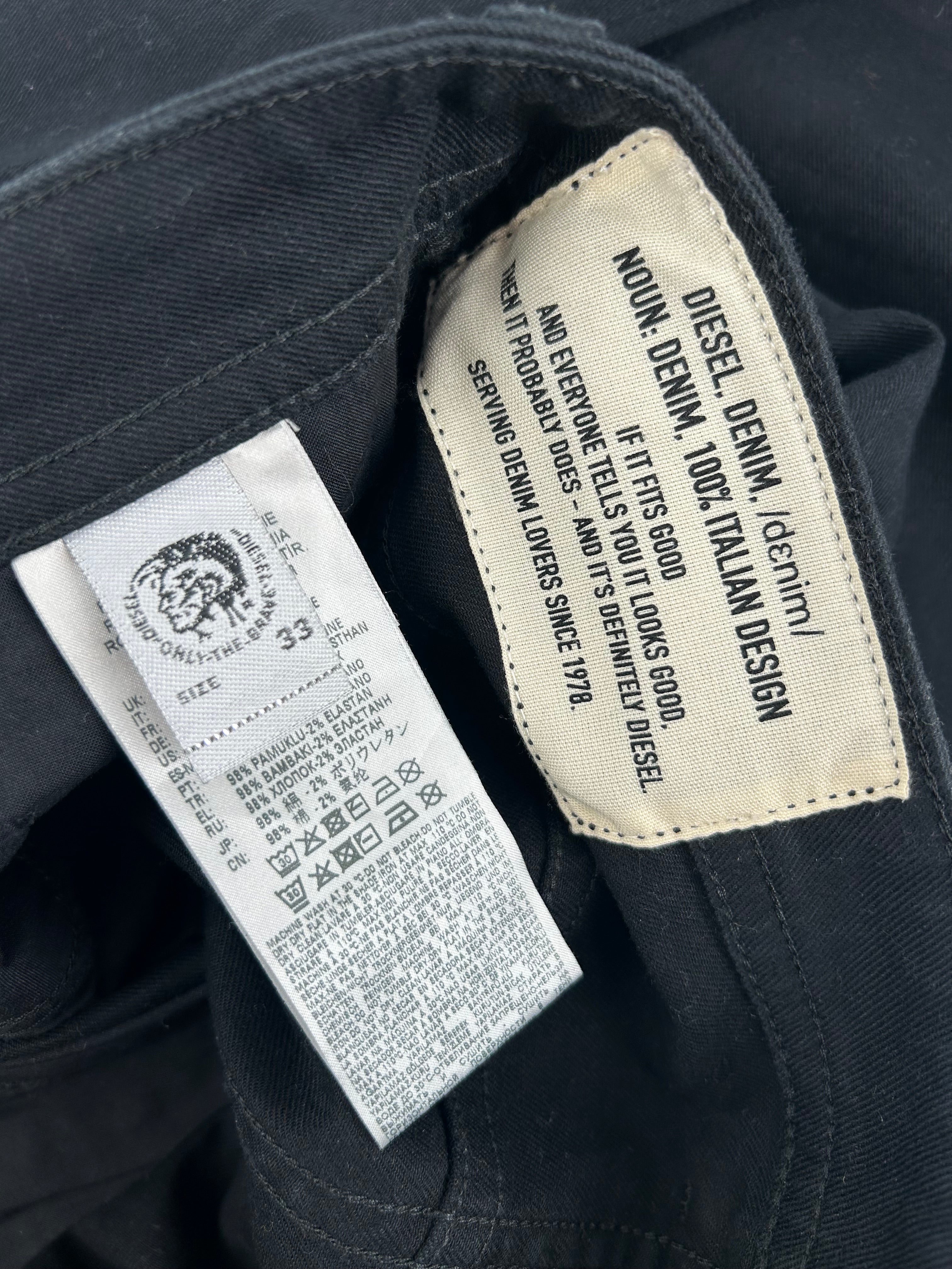 DIESEL/Straight Pants/32/Cotton/BLK/ view 3