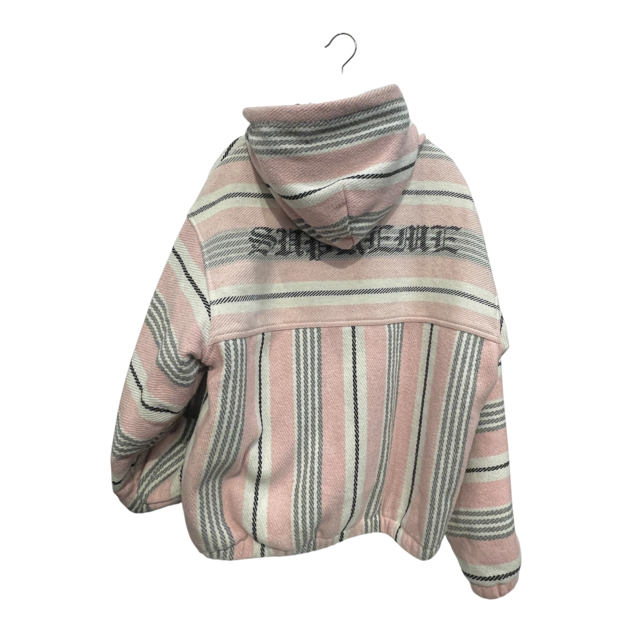 Supreme/Jacket/M/Polyester/PNK/Stripe/WOVEN HOODED JKT view 2