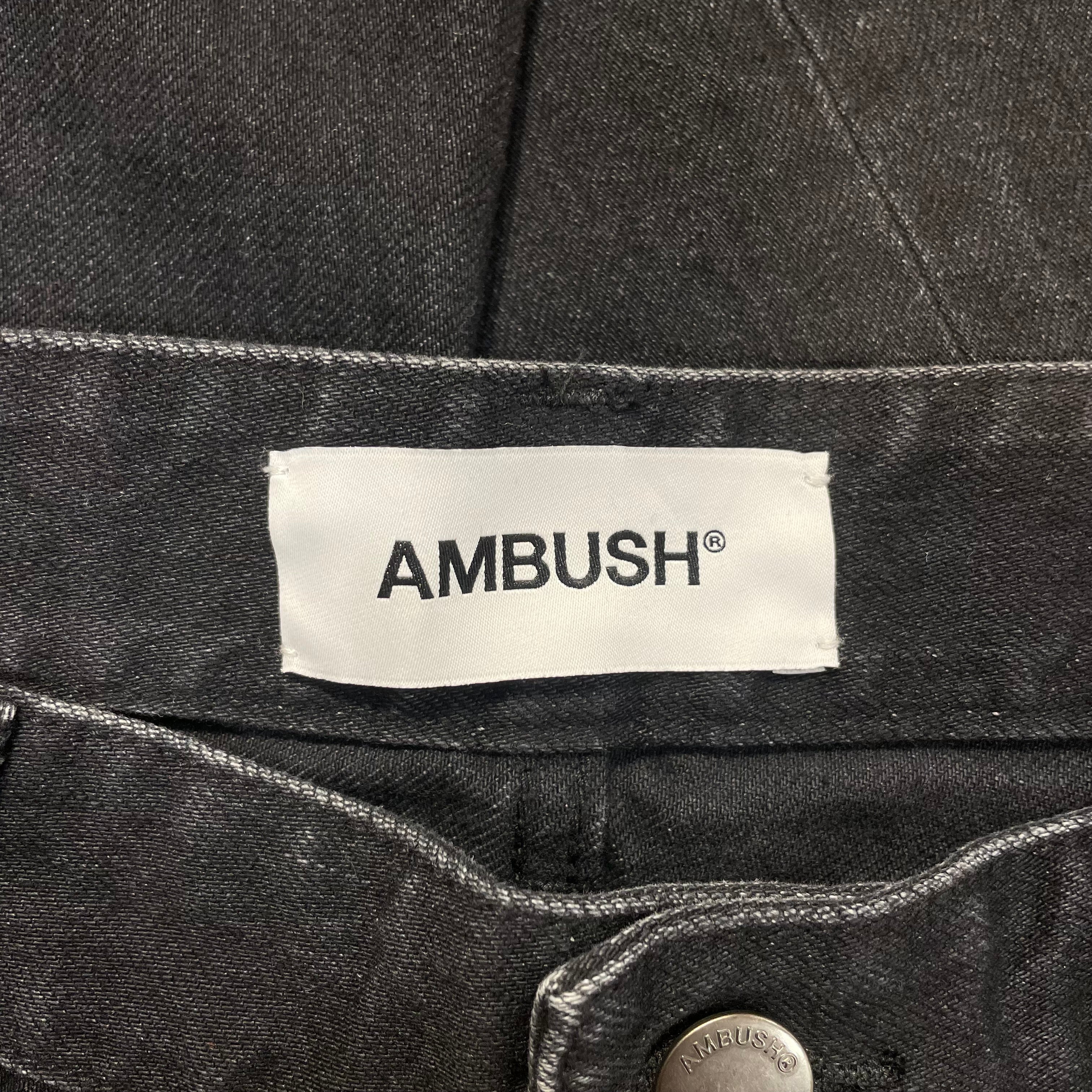 AMBUSH/Straight Pants/3/Cotton/BLK/Button Fly/Stripe/PANTED STRIPE view 3