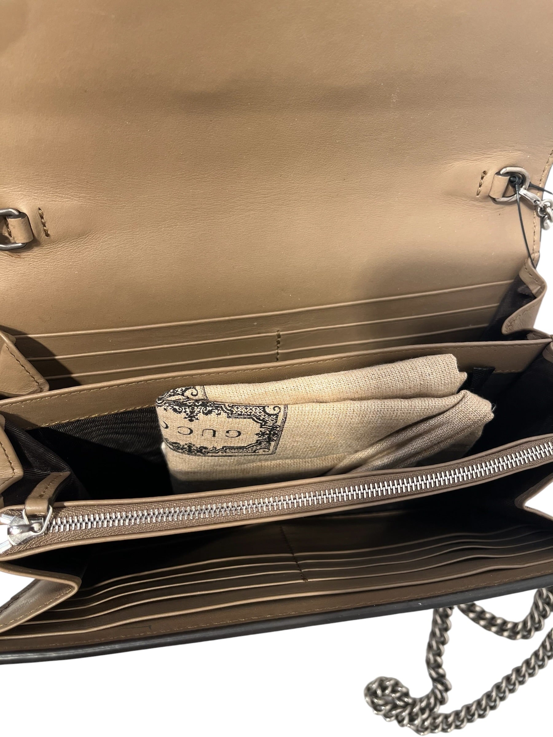 GUCCI/Cross Body Bag/Monogram/Leather/GRY/Dionysus Shoulder Bag view 7