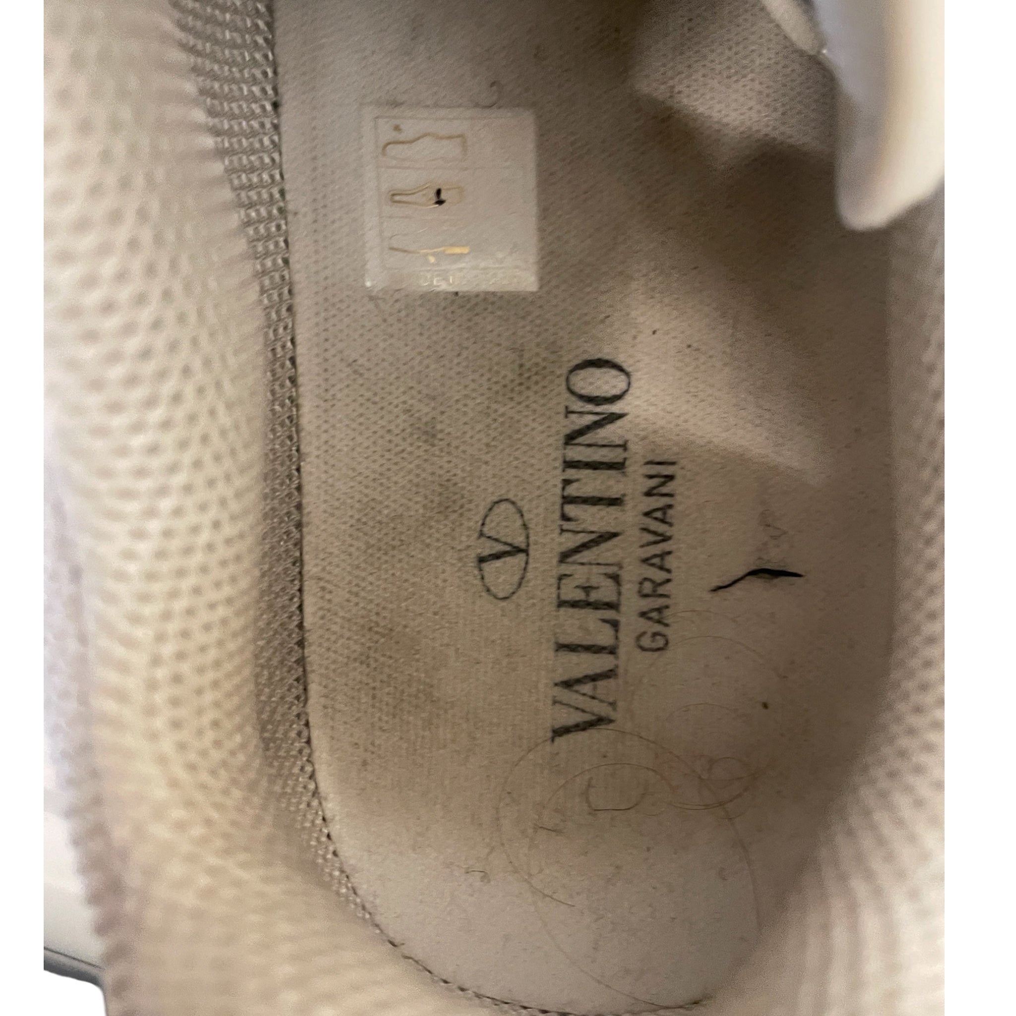 VALENTINO GARAVANI/UNDERCOVER/Low-Sneakers/US 9/Cotton/WHT/GREEN ACCENTS view 3