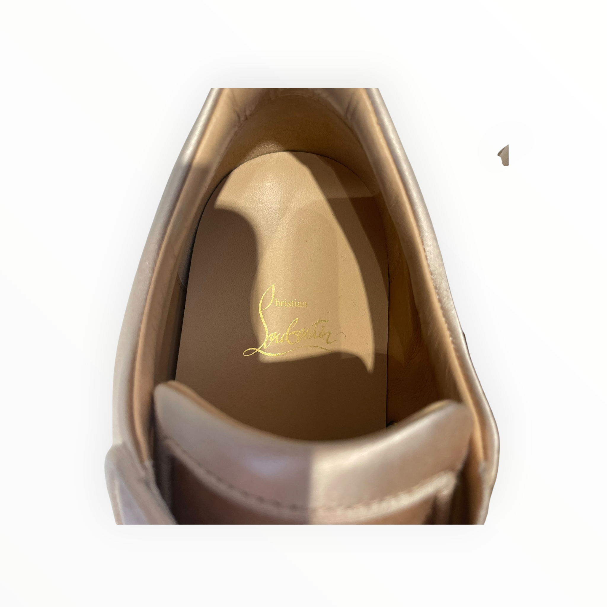 Christian Louboutin/Low-Sneakers/US 11/GLD/SATIN SNEAKERS view 4