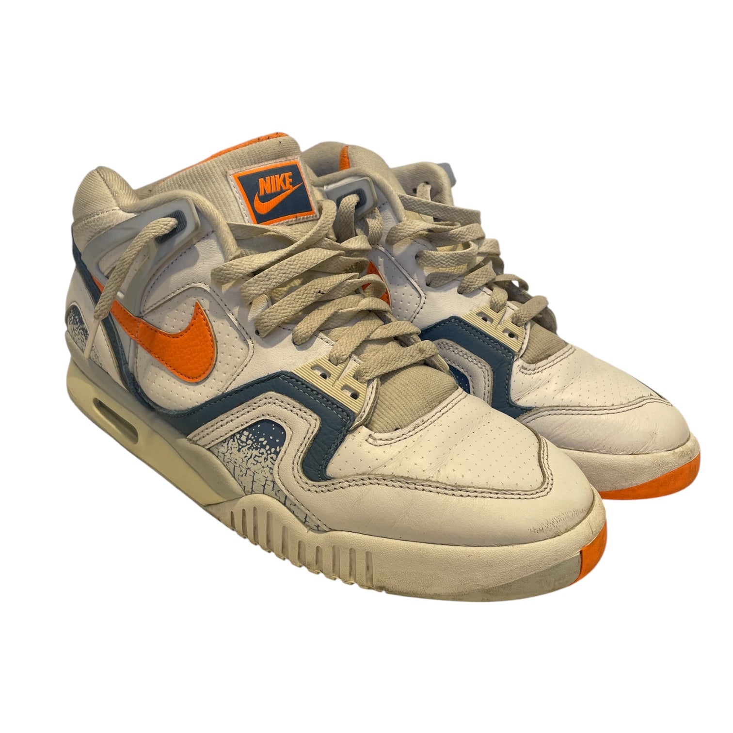 NIKE/Hi-Sneakers/US 11/Acrylic/WHT/FZ033-101/ ORANGE/BLUE view 1