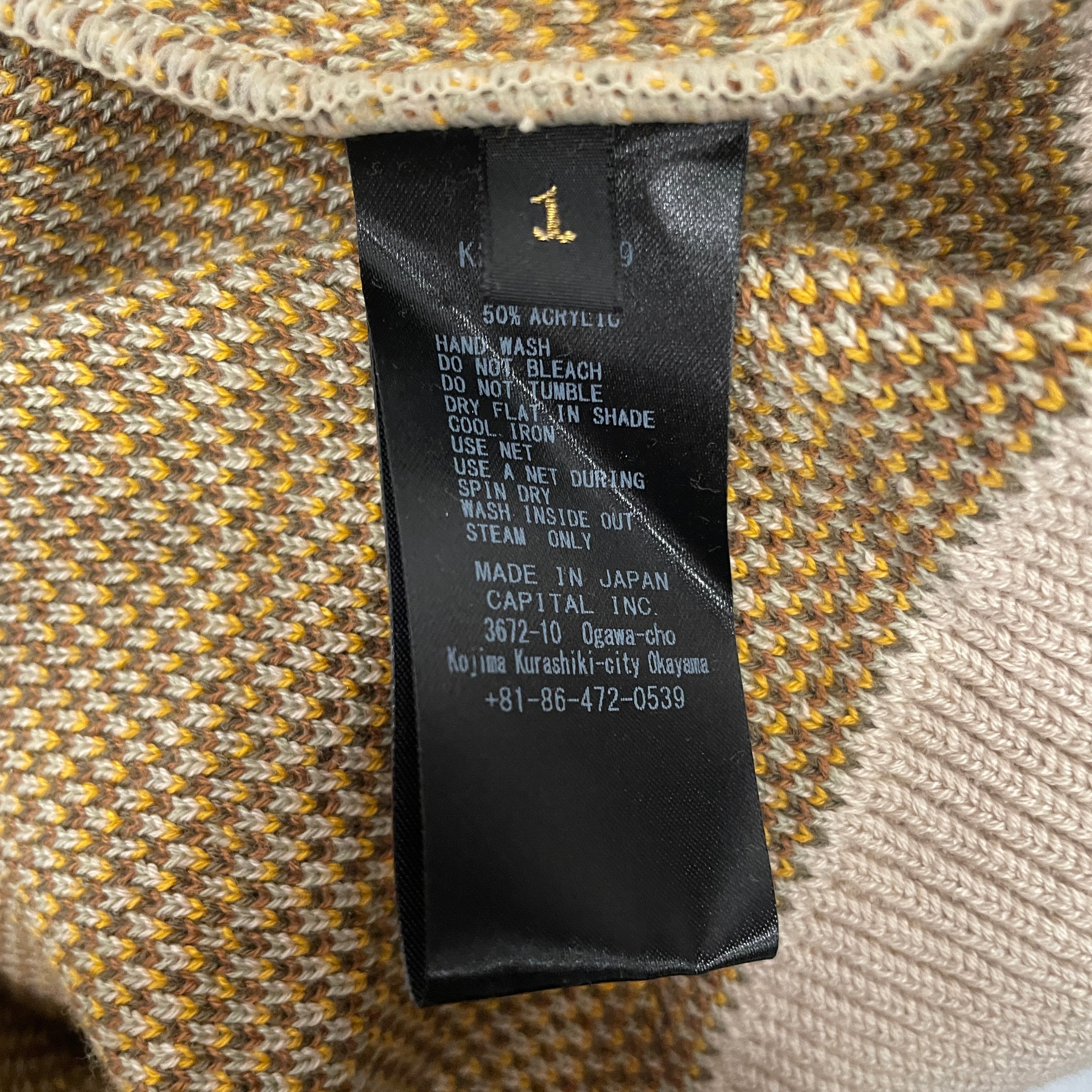 KAPITAL/Sweater/1/All Over Print/Wool/CRM/PECKISH KNIT view 4