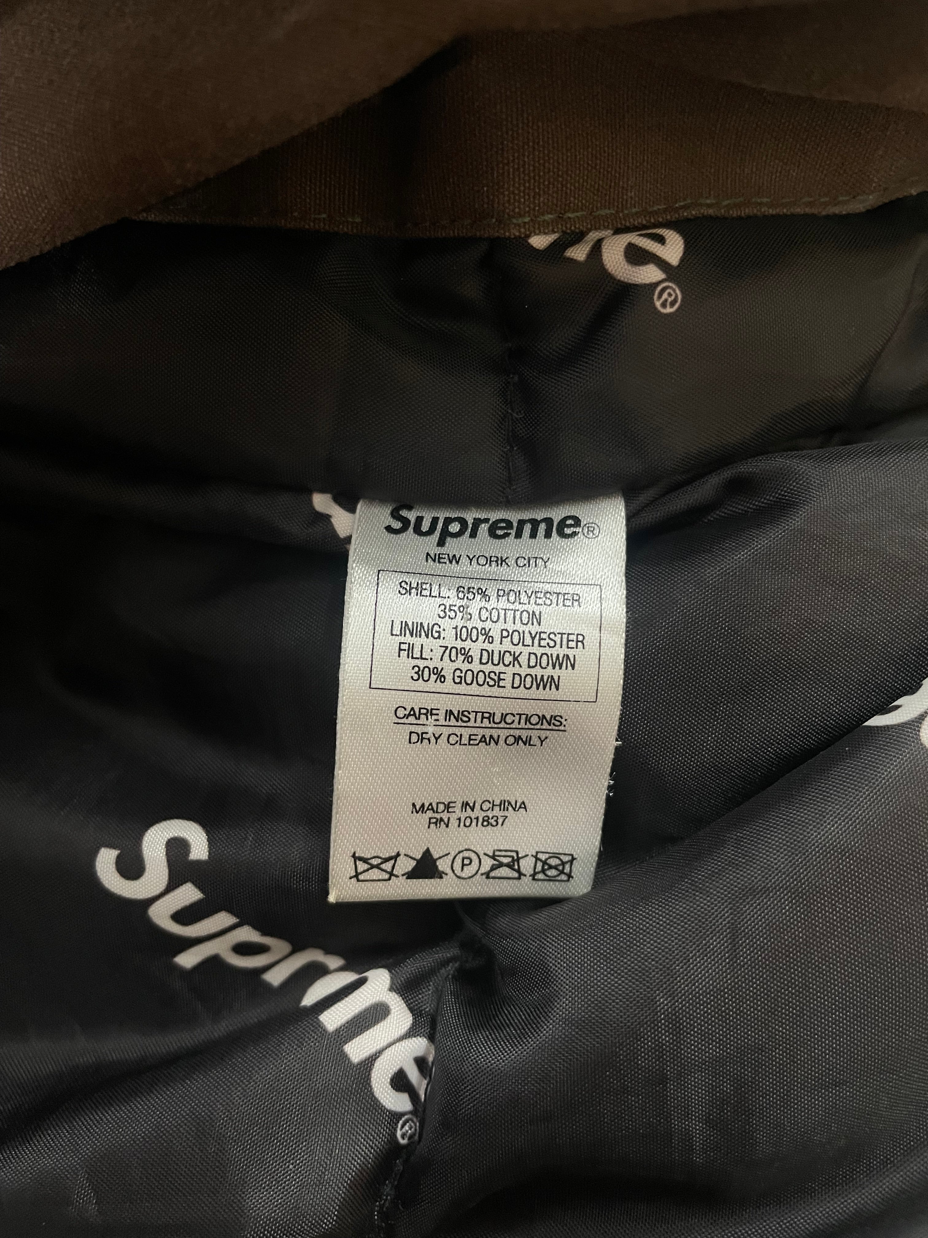 Supreme/Coat/M/Polyester/KHK/camo/fur collar view 6