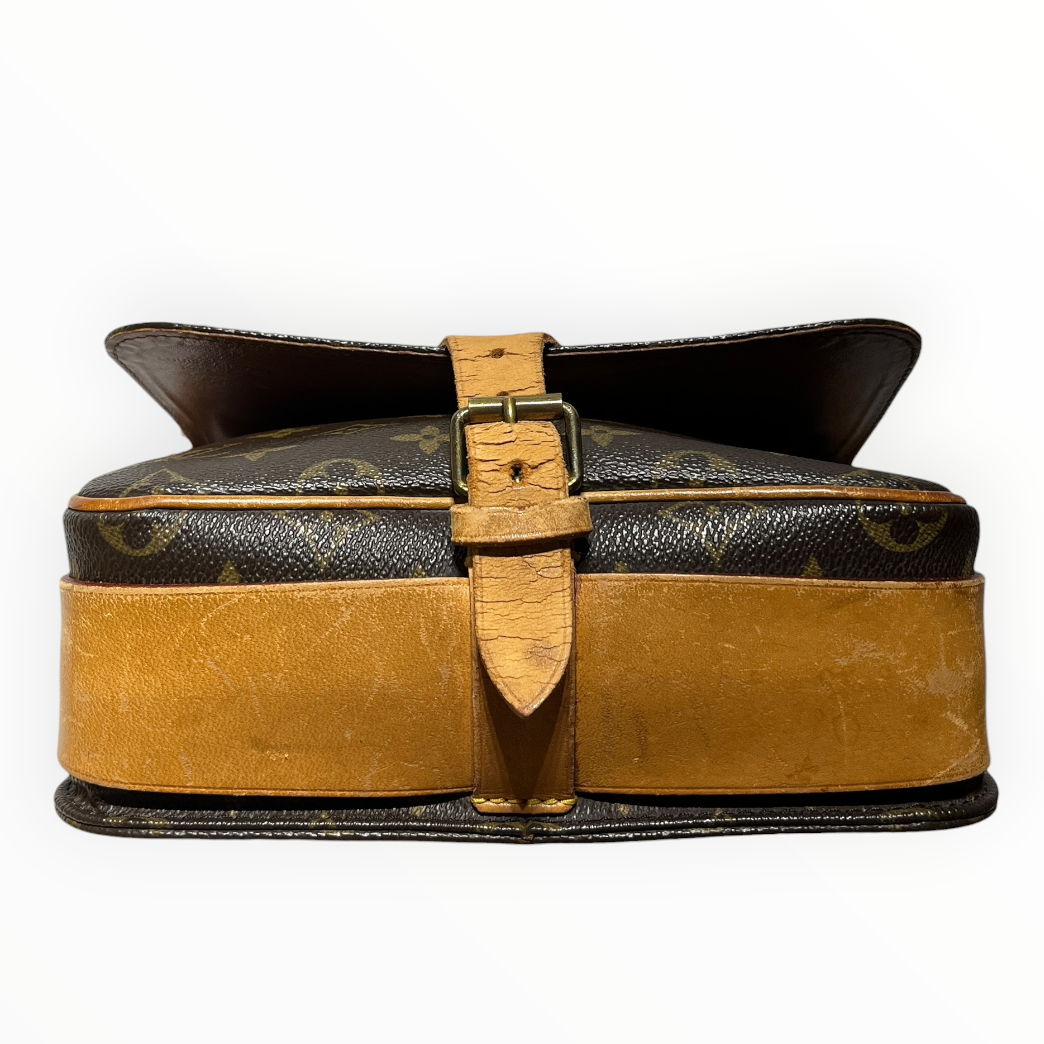 LOUIS VUITTON/Cross Body Bag/All Over Print/Leather/BRW/cartouchiere view 3