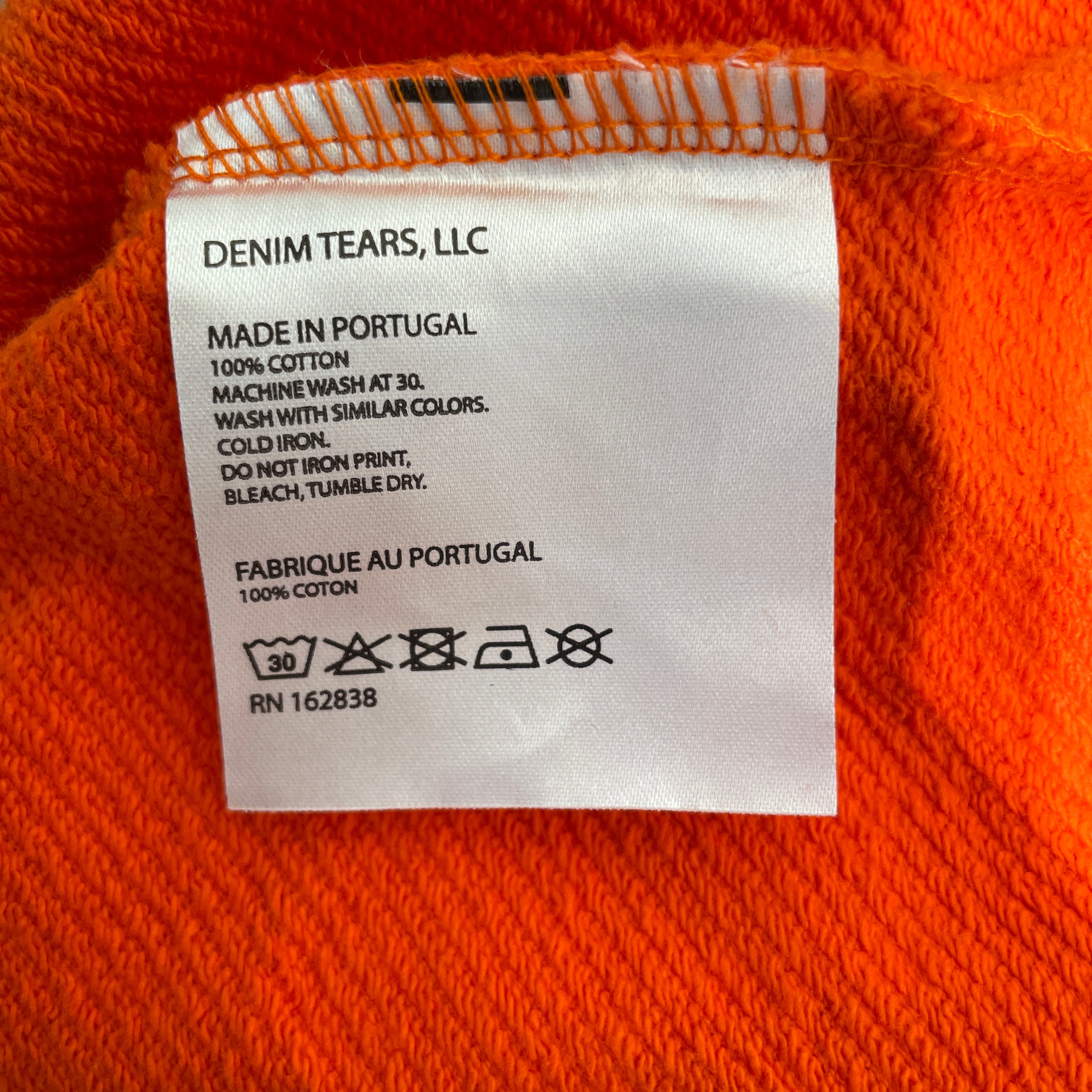 DENIM TEARS/Hoodie/XL/All Over Print/Cotton/ORN/ view 3