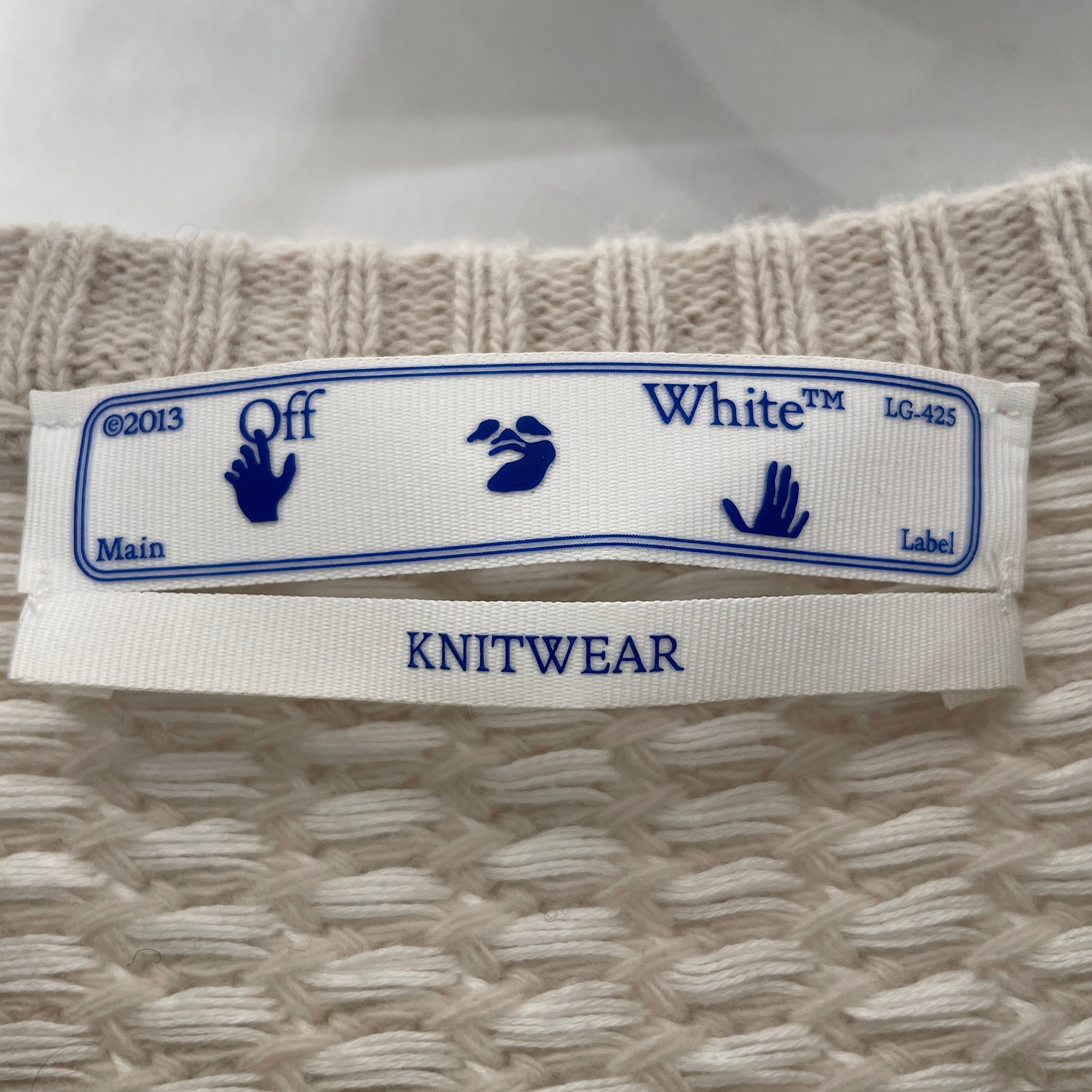 OFF-WHITE/Sweatshirt/XXL/Acrylic/BEG/ view 3