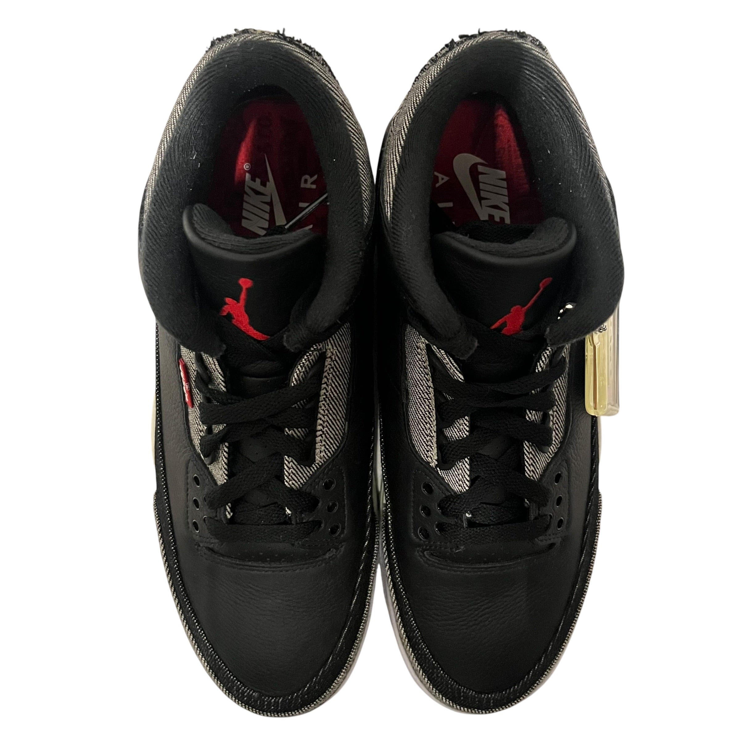 NIKE/Levi's/Low-Sneakers/US 8.5/BLK/retro 3 black denim view 3