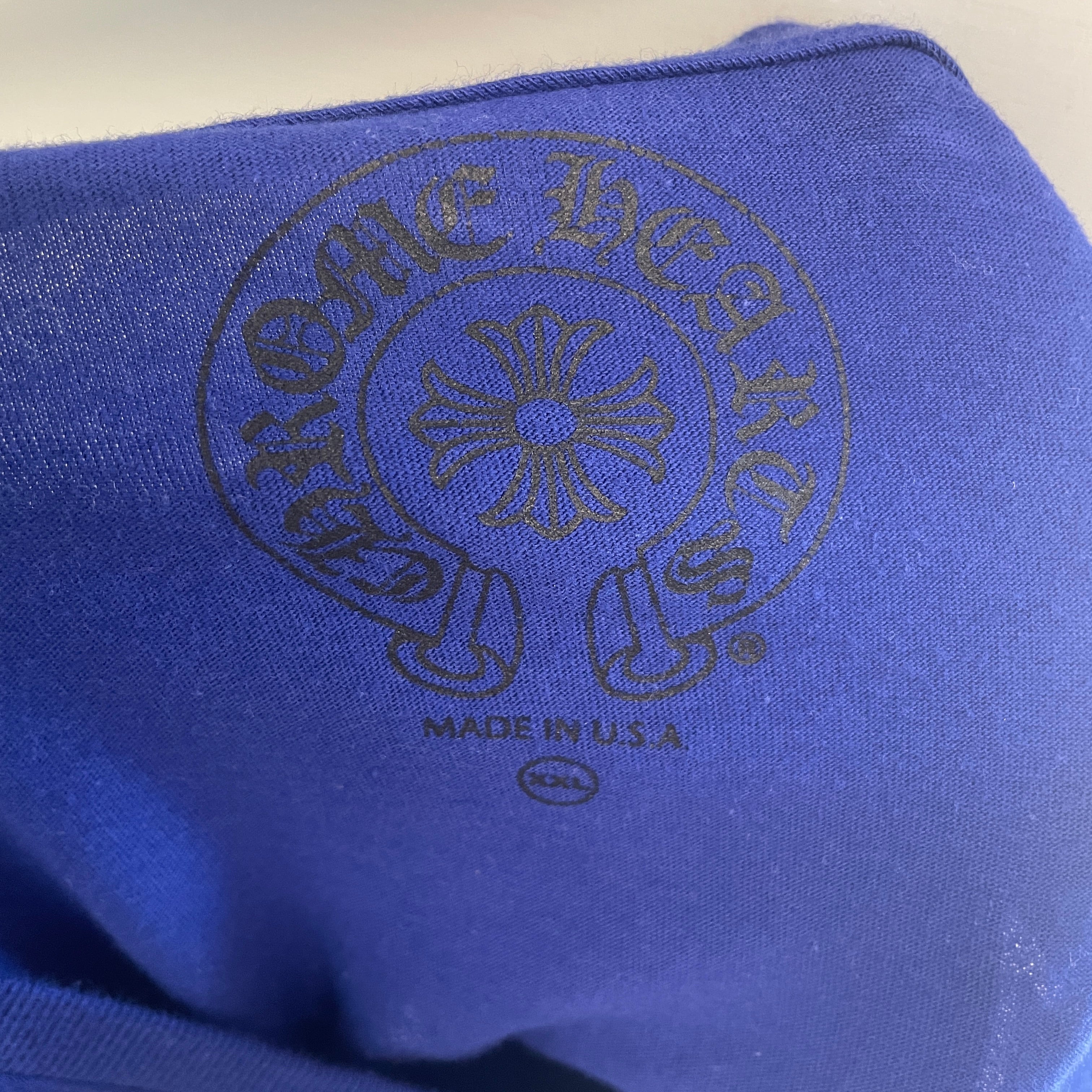 CHROME HEARTS/LS T-Shirt/XXL/Cotton/BLU/LIGHT BLUE GRPH view 3