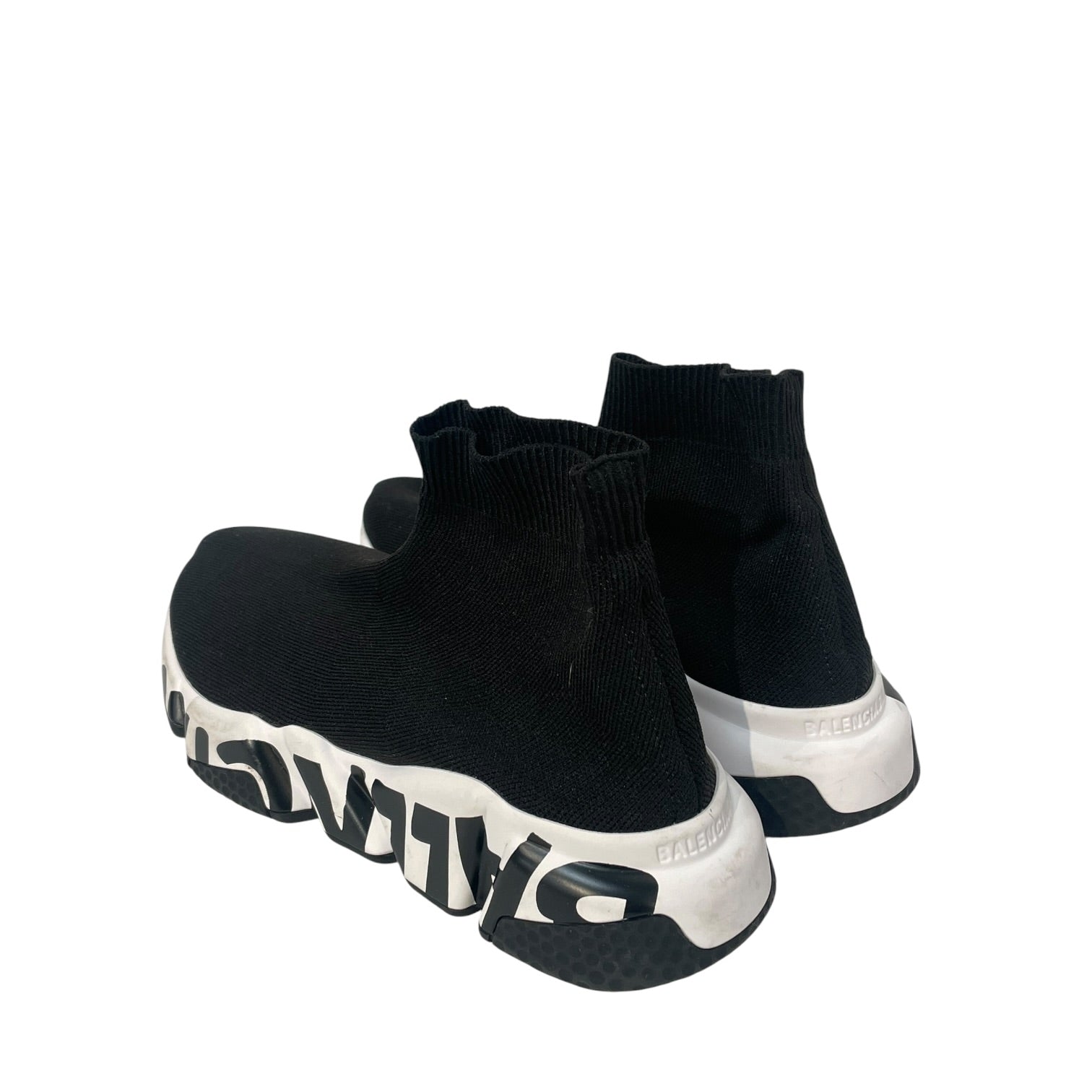 BALENCIAGA/Hi-Sneakers/US 7/Cotton/BLK/Speed Trainer Graffiti view 2