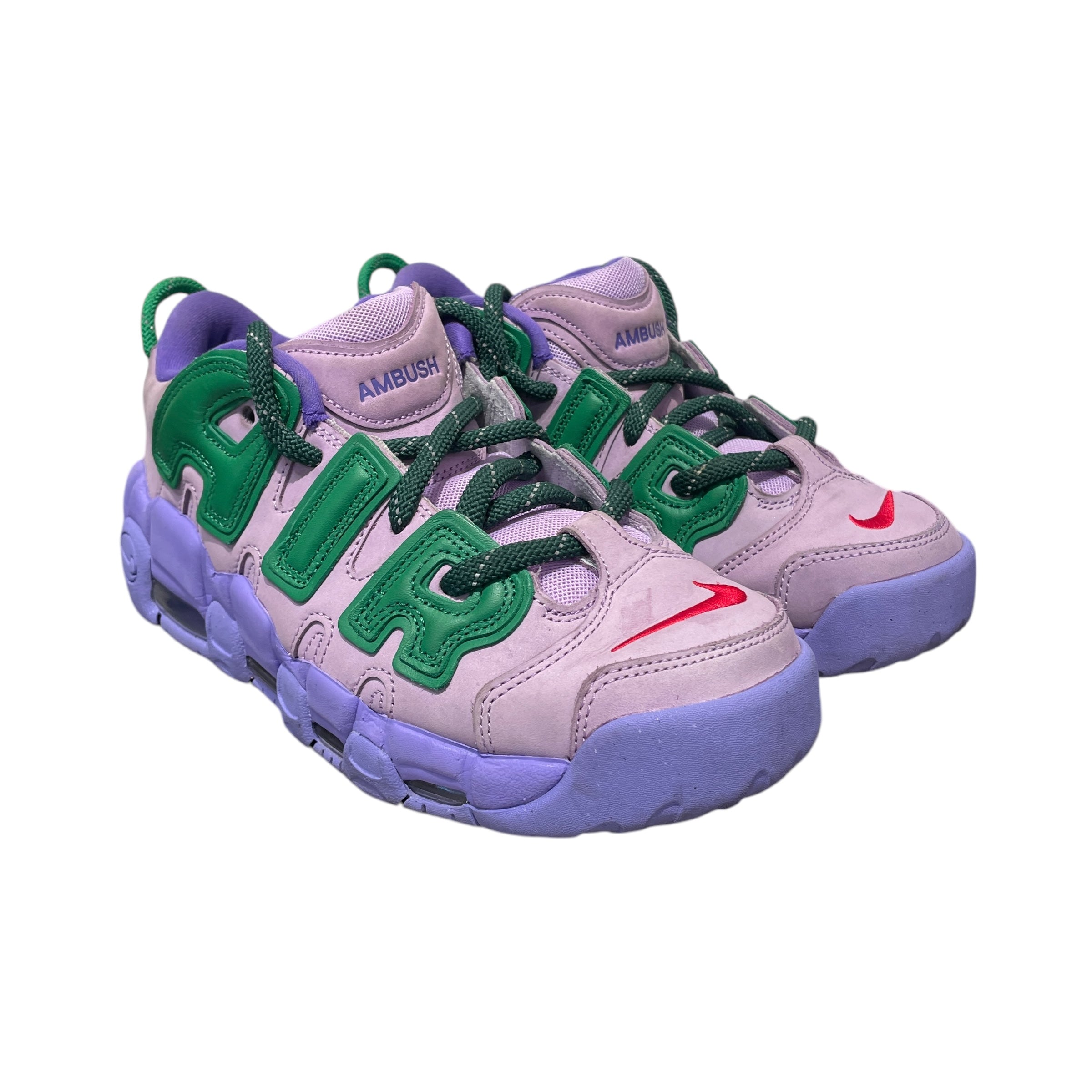 NIKE/AMBUSH/Low-Sneakers/US 8.5/Leather/PPL/UPTEMPO LOW view 1