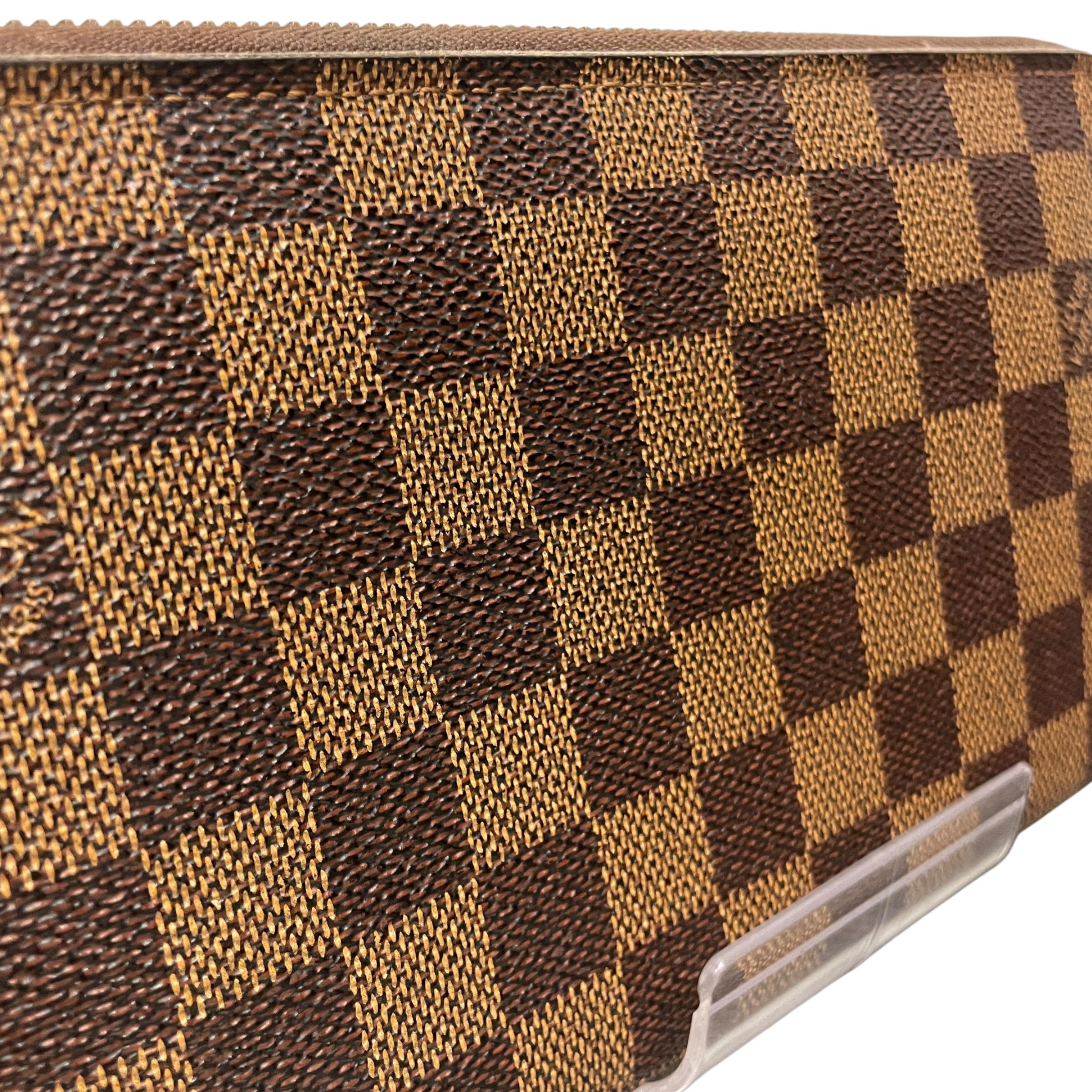 LOUIS VUITTON/Wallet/Monogram/Leather/BRW/Damier Ebene Zippy Wallet view 6