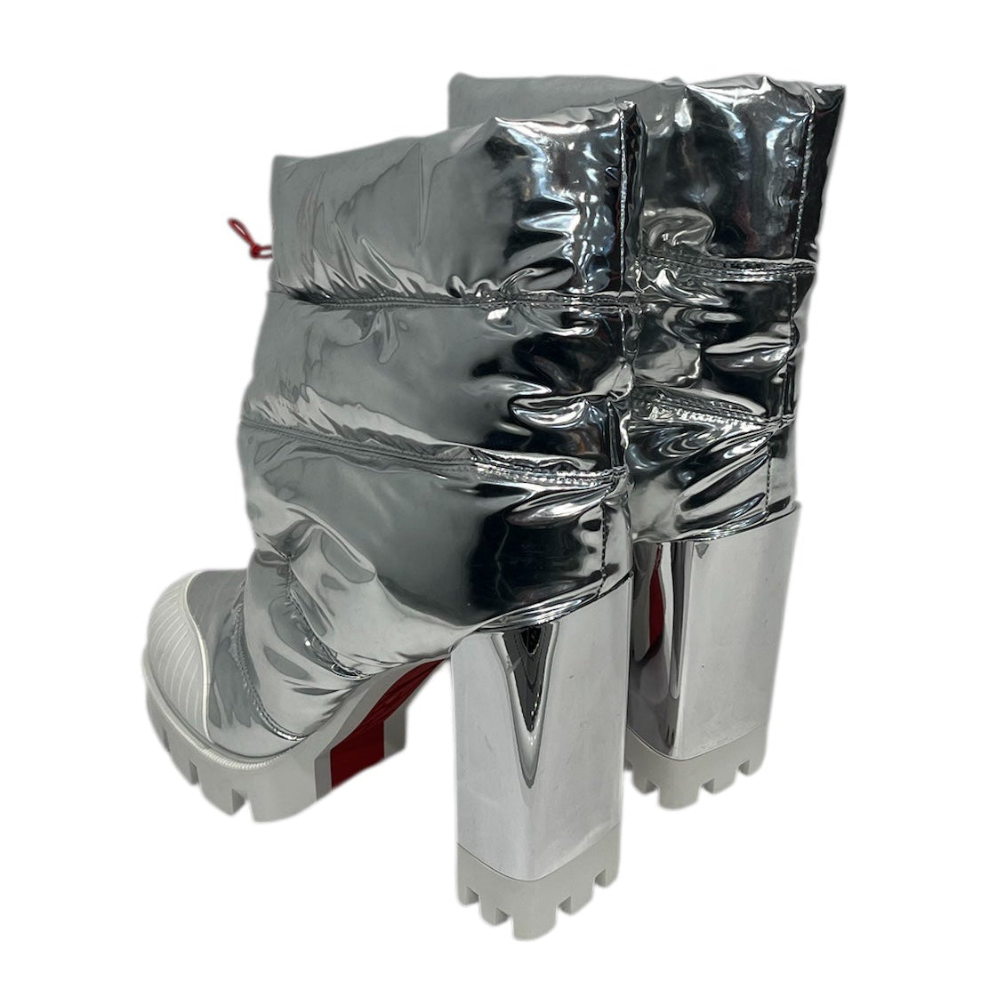Christian Louboutin/Heels/US 7/Nylon/SLV/Metallic Bootie view 2
