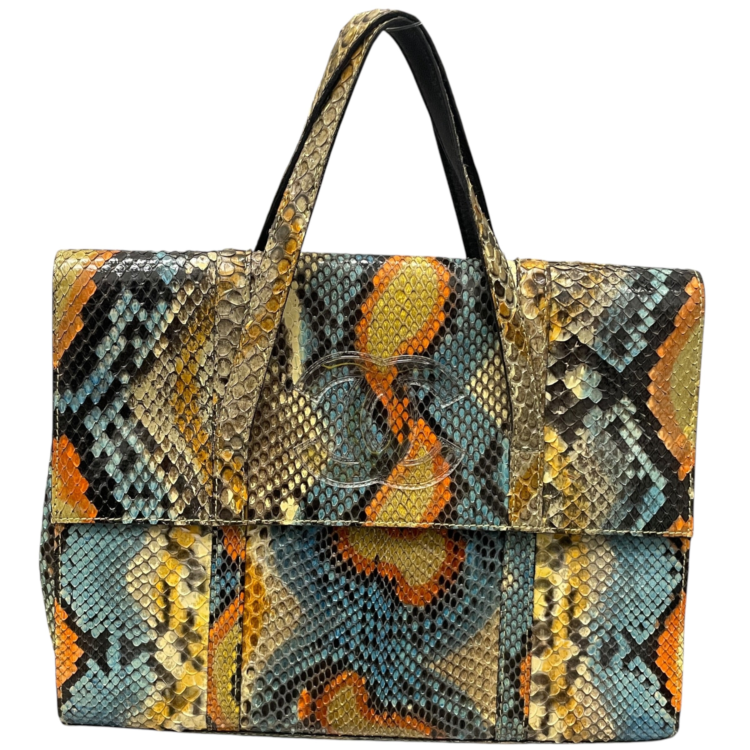 CHANEL/Hand Bag/Animal Pattern/Leather/MLT/90'S PYTHON MULTI view 1