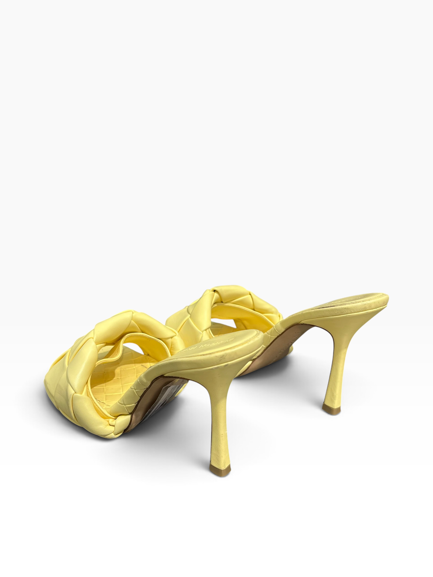 BOTTEGA VENETA/Heels/US 8/Leather/YEL/Square-Toe/INTRECCIATO-WOVEN UPPER view 2