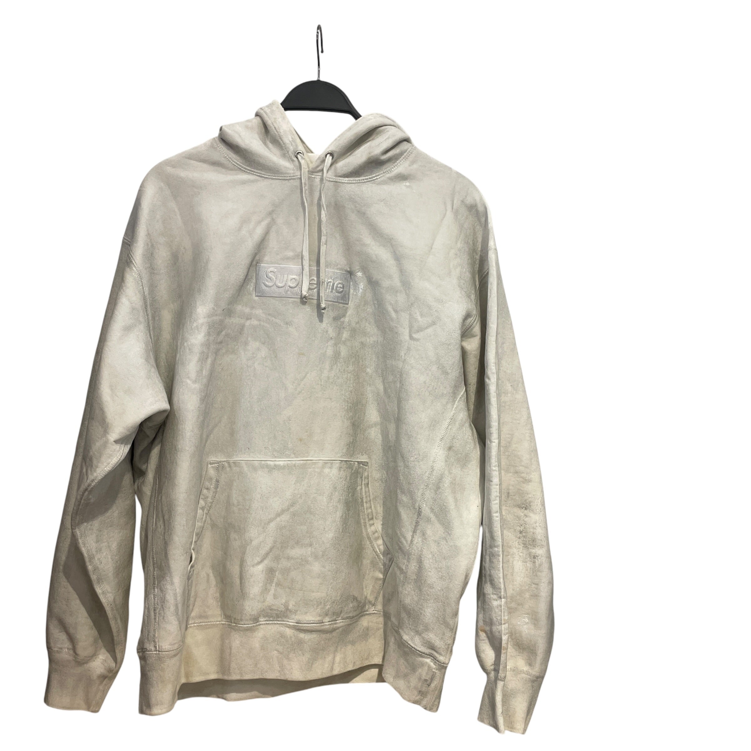 Supreme/Maison Margiela/Hoodie/L/Cotton/WHT/WHITE FOIL view 1