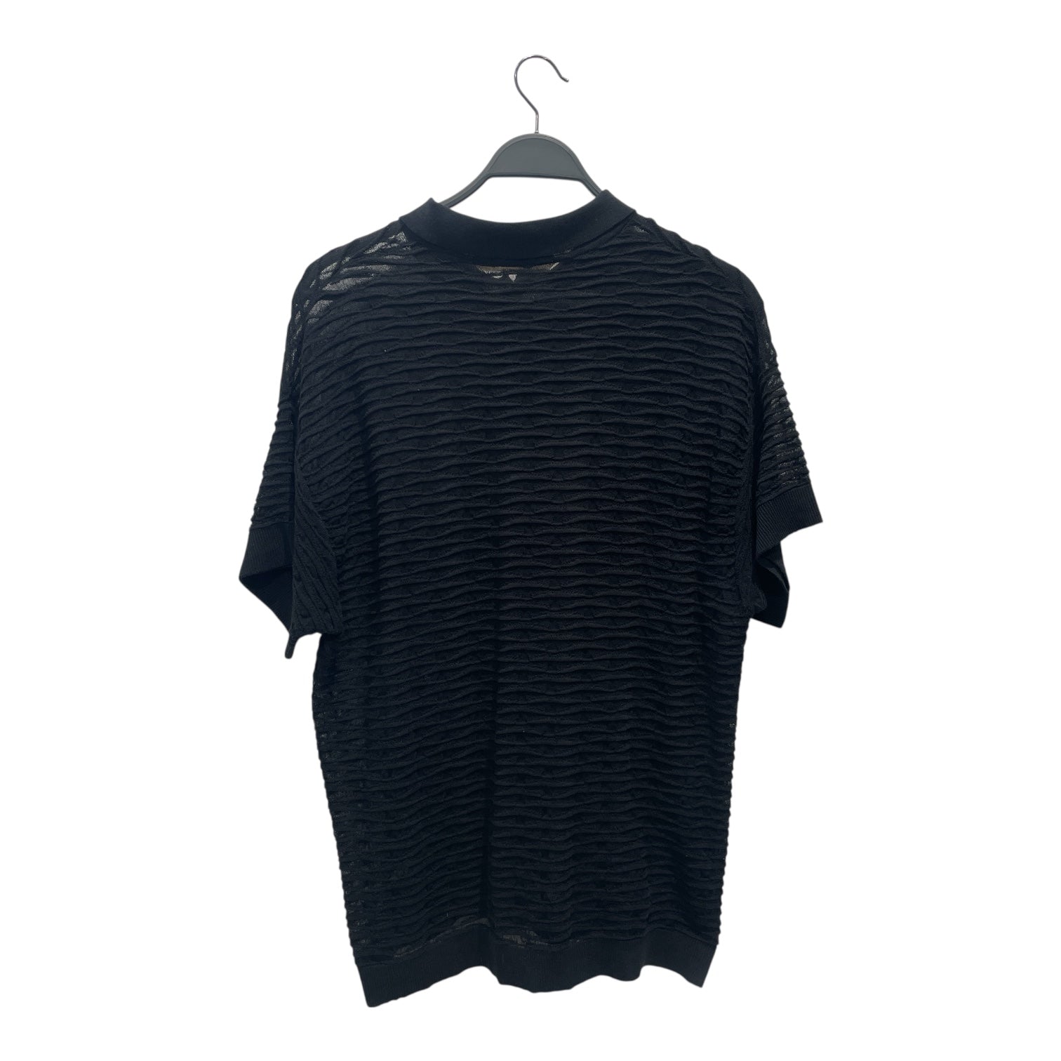 NAMACHEKO/Polo Shirt/M/Cotton/BLK/Textured view 2