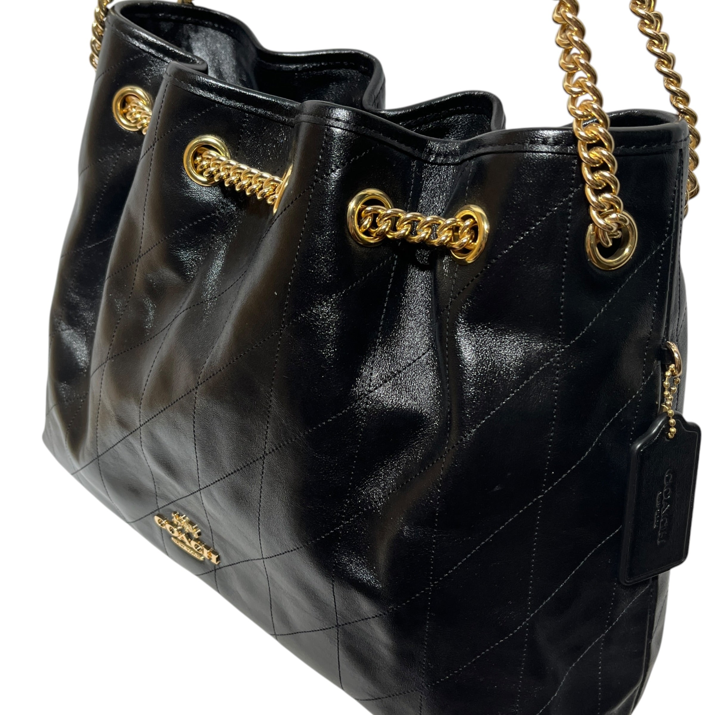 COACH/Bag/Leather/BLK/evelyn bag view 6