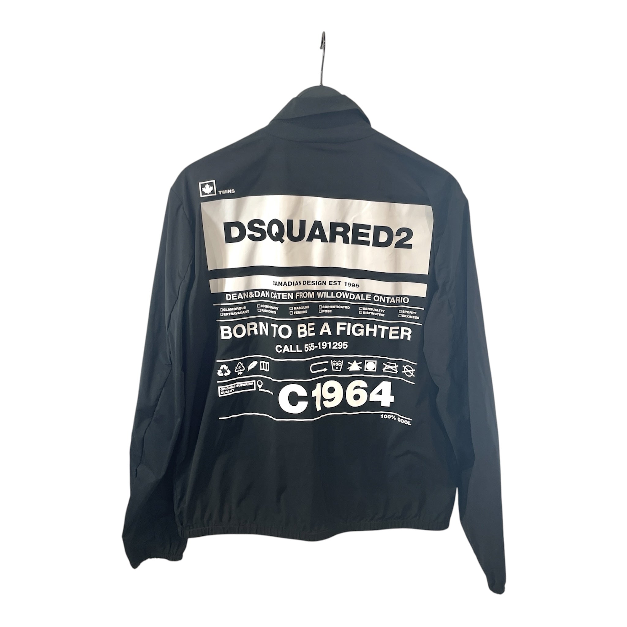 DSQUARED2/Windbreaker/52/Polyester/BLK/Single Breasted/C1964 FIGHTER BOMBER view 2