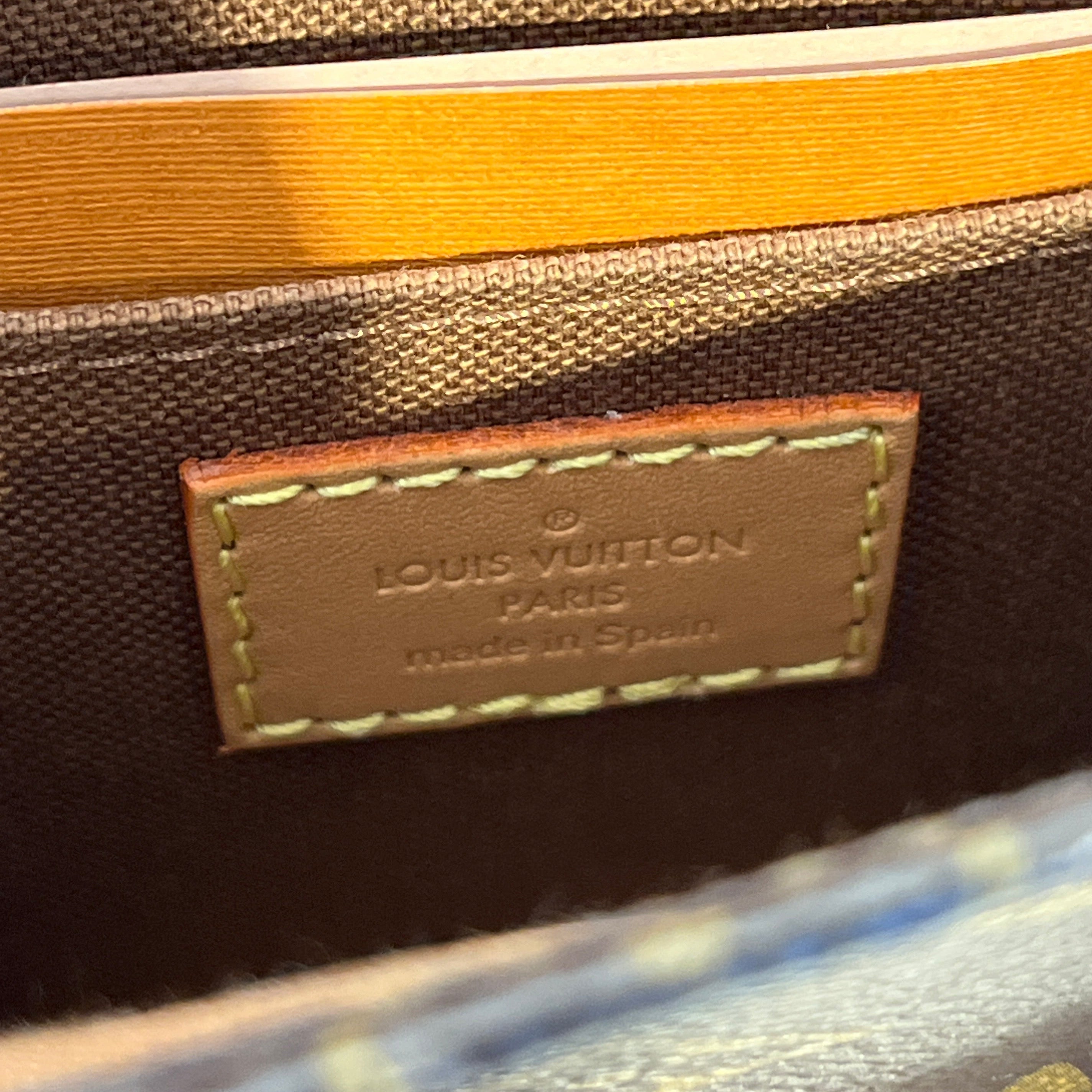 LOUIS VUITTON/Hand Bag/Monogram/Leather/BRW/Petit Sac Plat view 5