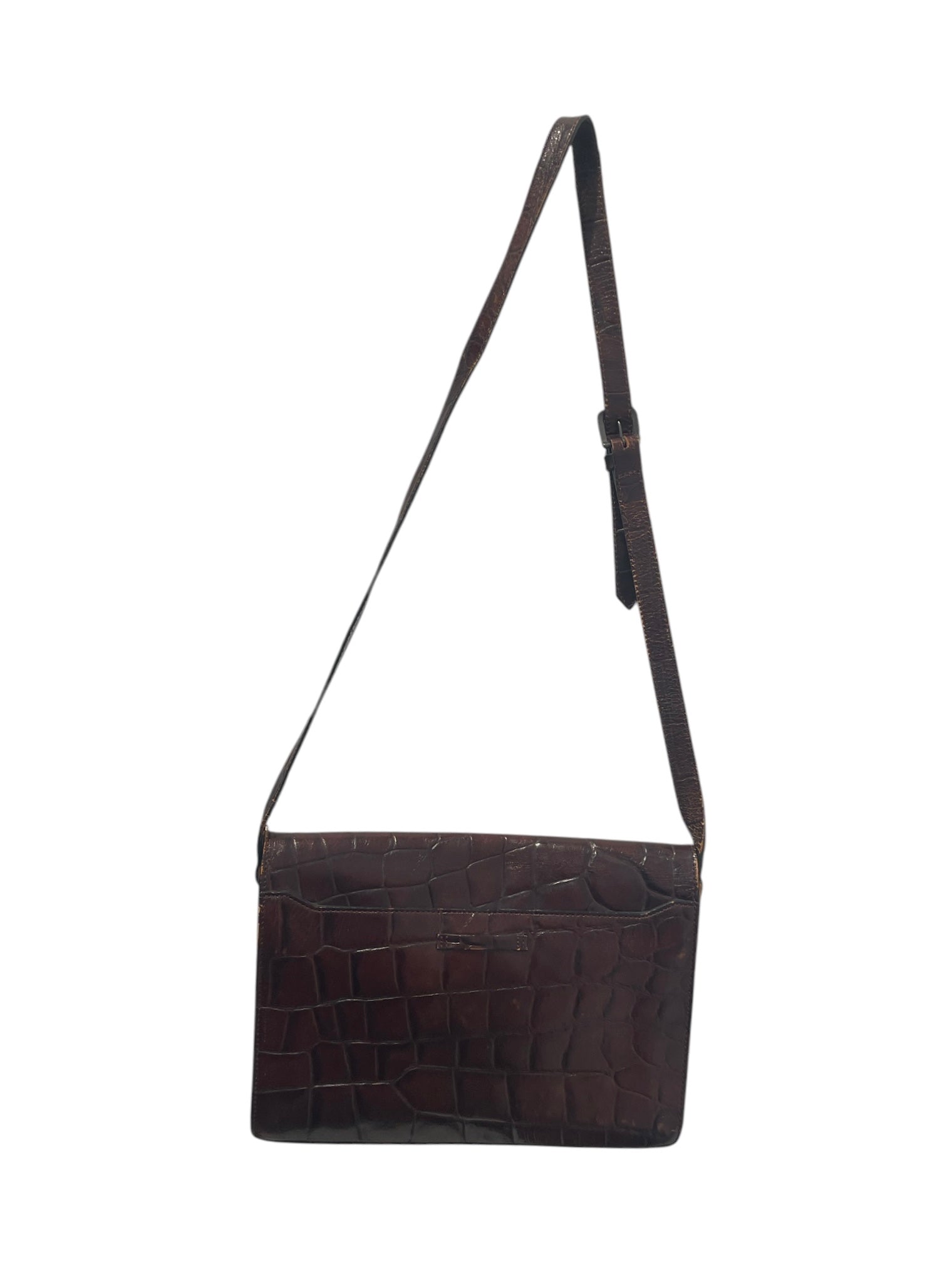 Jean Paul Gaultier/Cross Body Bag/Leather/BRW/CROC PRINT W/ BRANDING BAG view 2