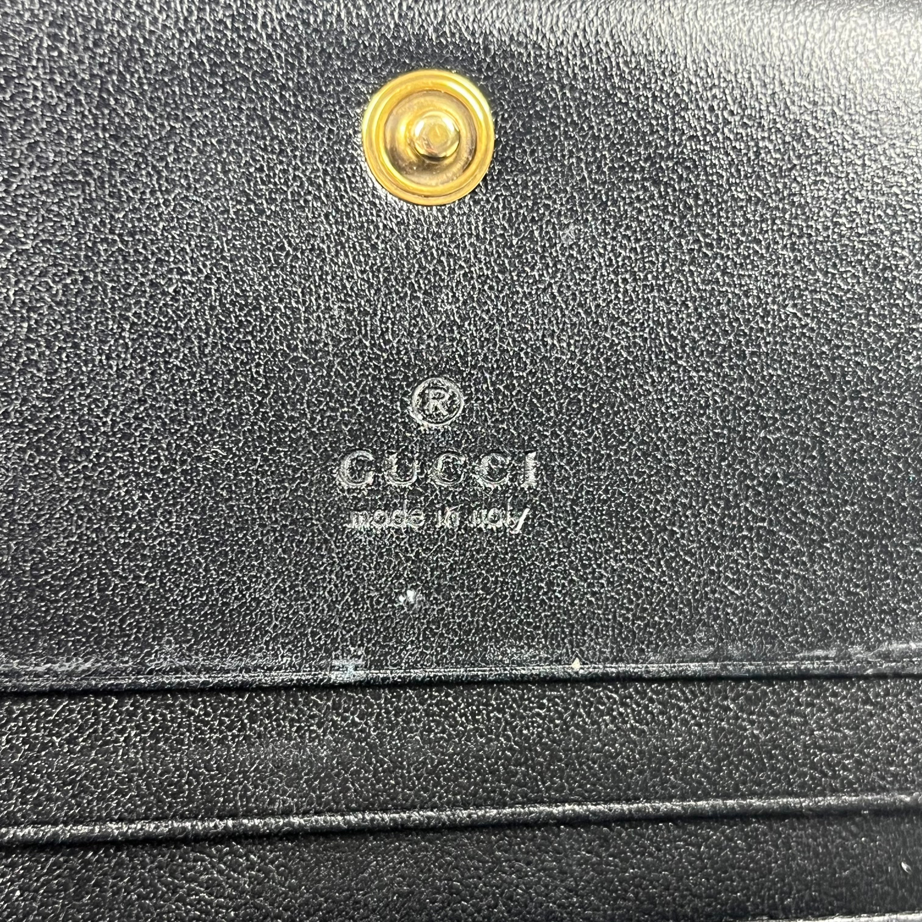 GUCCI/Bifold Wallet/Leather/BLK/L's/GG MARMONT CARD CASE WALLET view 5