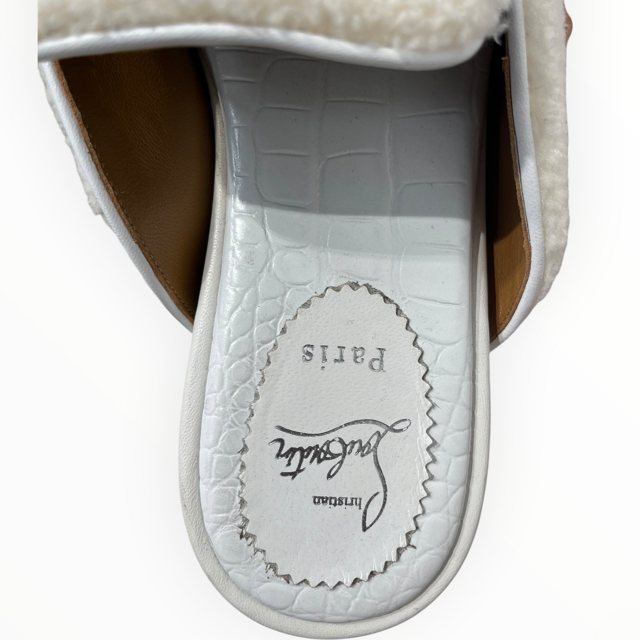 Christian Louboutin/Sandals/EU 43/Cotton/WHT/COOLITO DONNA SHERPA SLIP ON view 4