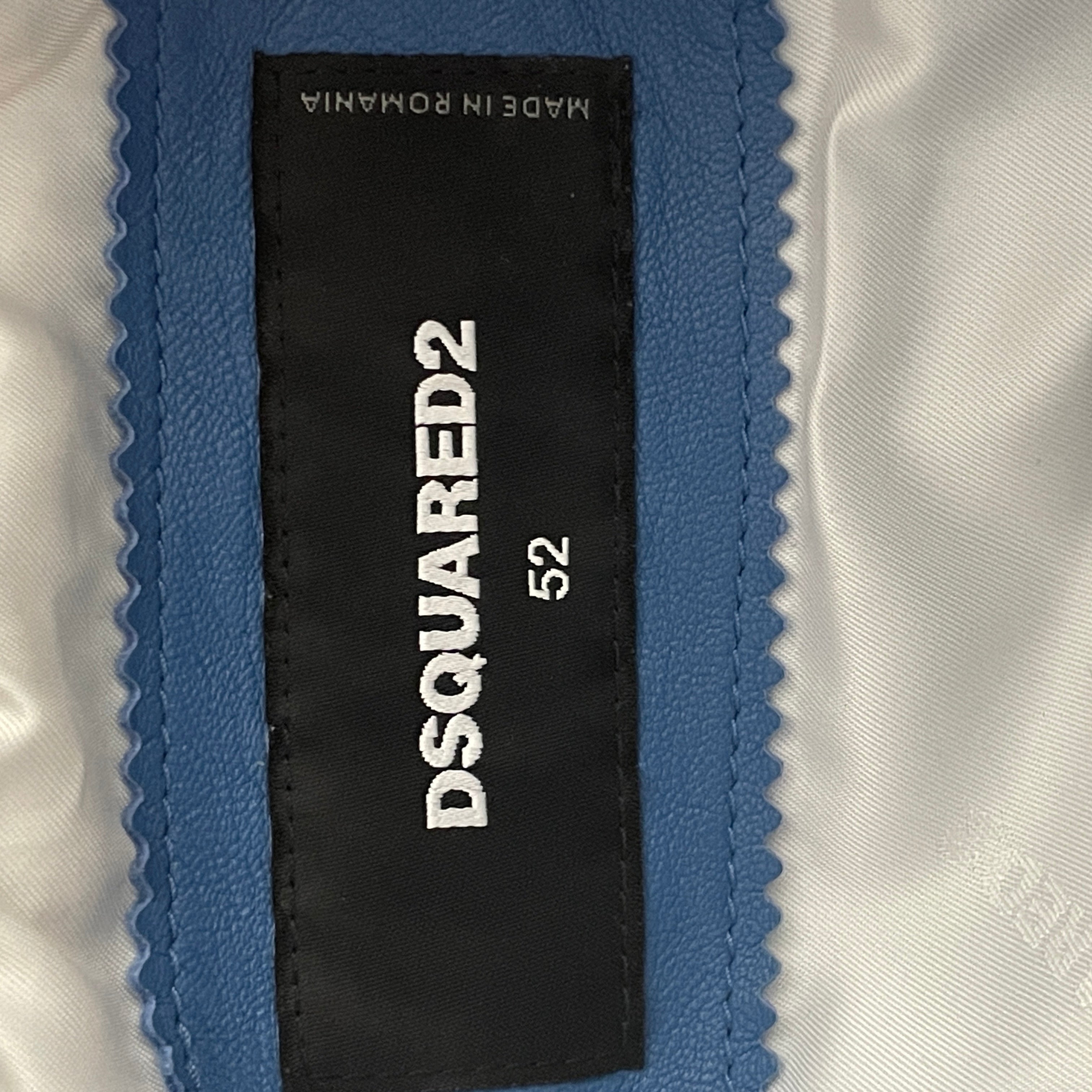 DSQUARED2/Leather Jkt/52/Cotton/MLT/STUDS/BLUE/PINK view 4