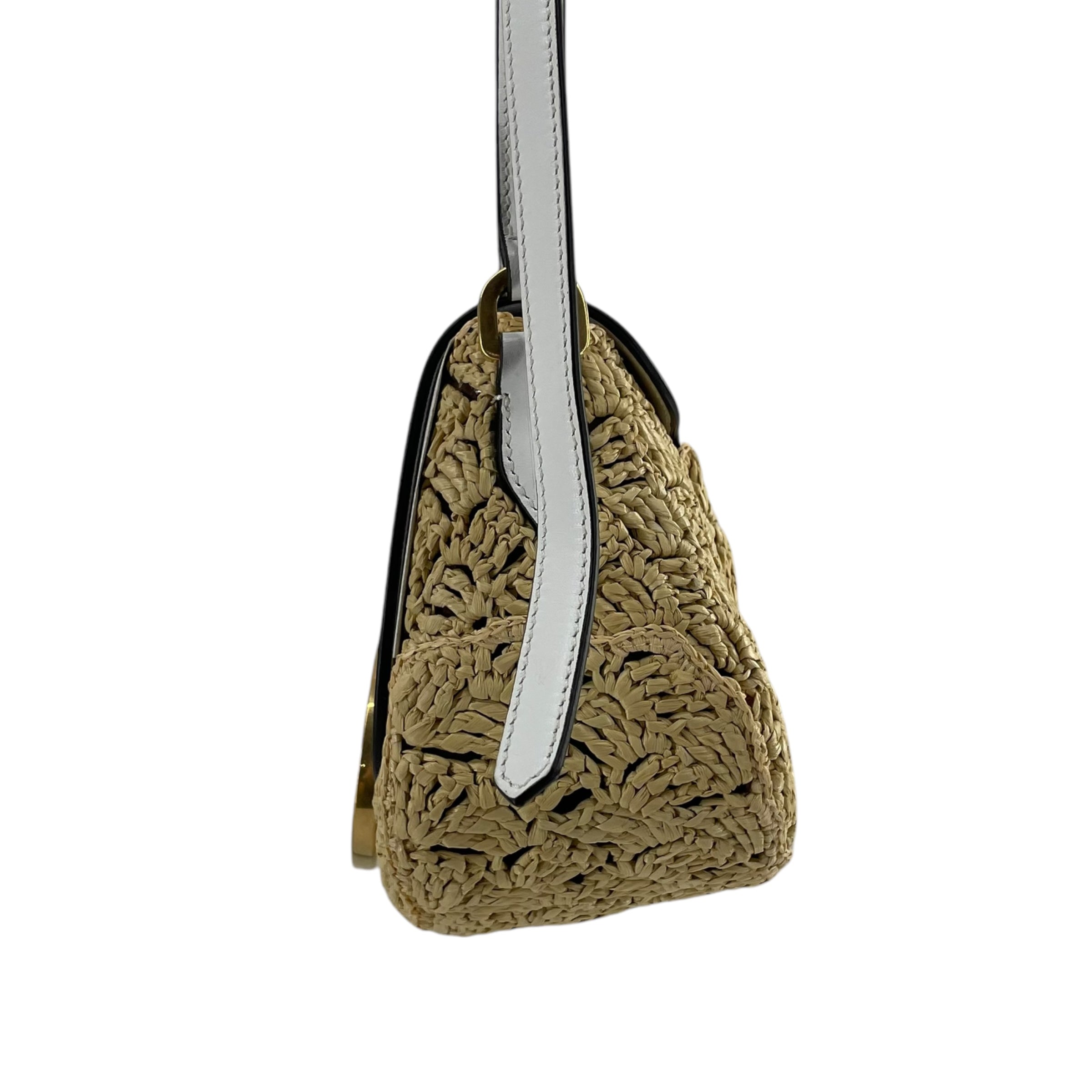 Oscar de laRenta/Cross Body Bag/WHT/RAFFIA NAPPA view 3