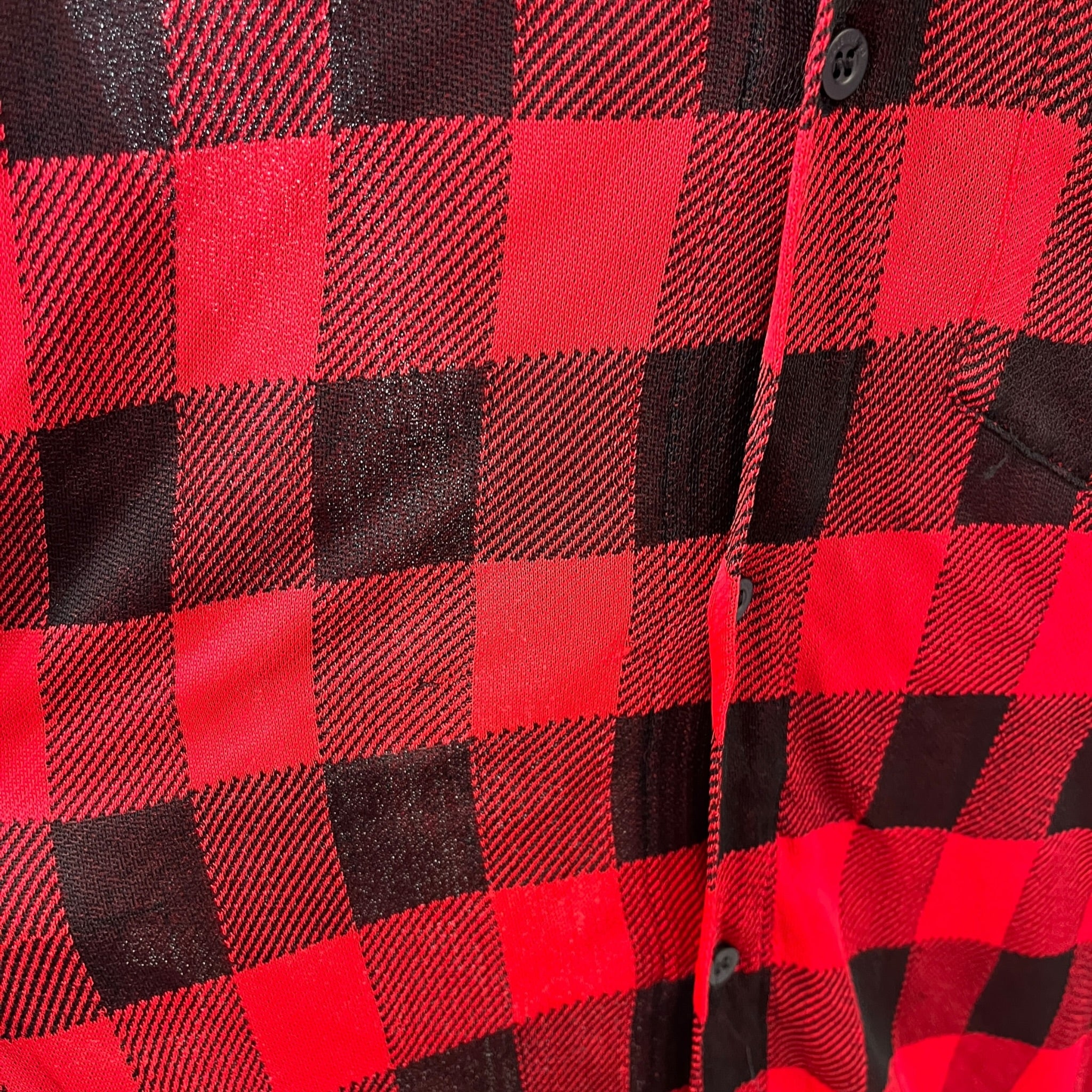 BALENCIAGA/SS Shirt/L/Cotton/RED/Plaid/RED & BLACK PLAID BUTTONDOWN view 5