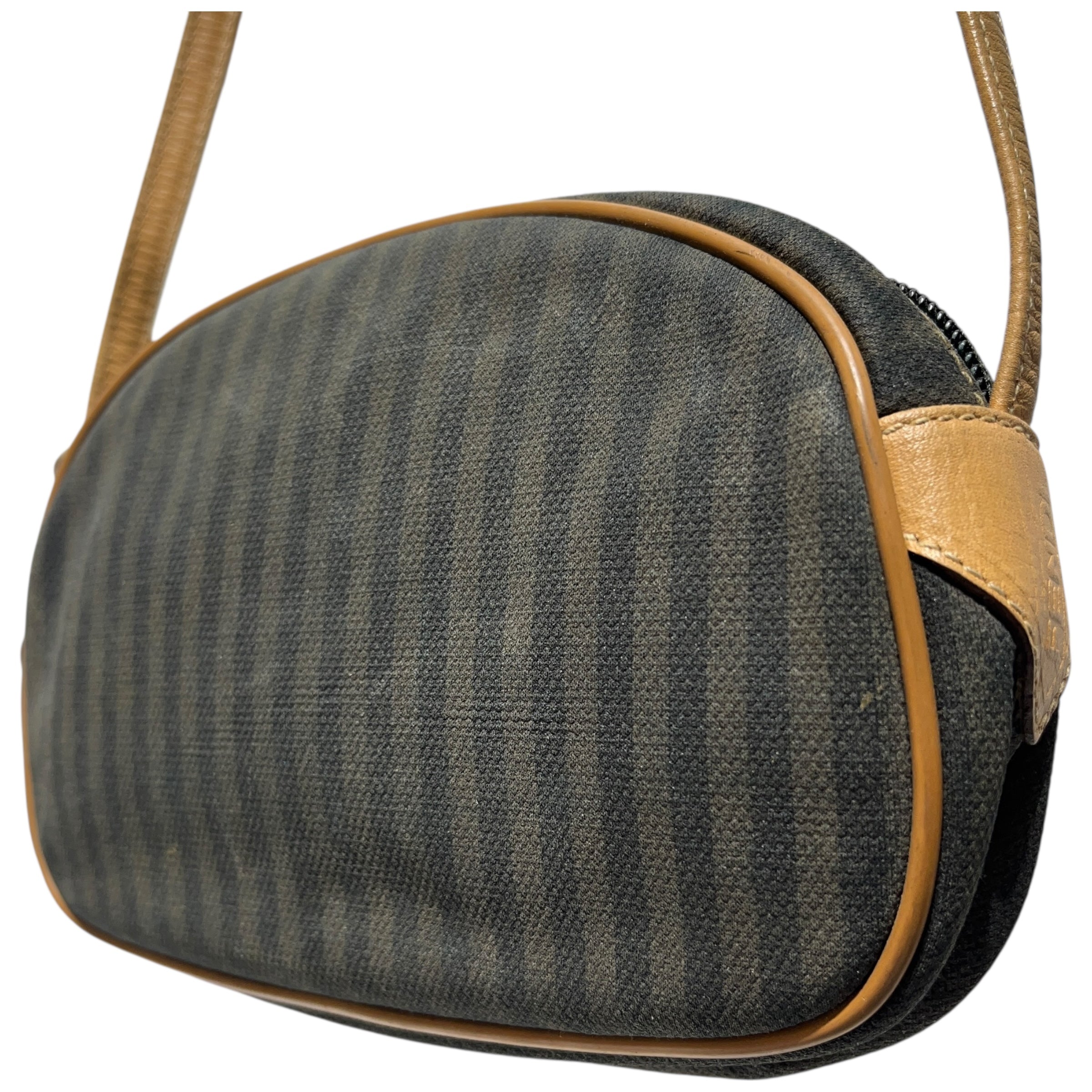 FENDI/Cross Body Bag/Stripe/Cotton/GRY/PENGUIN STRIPE view 4